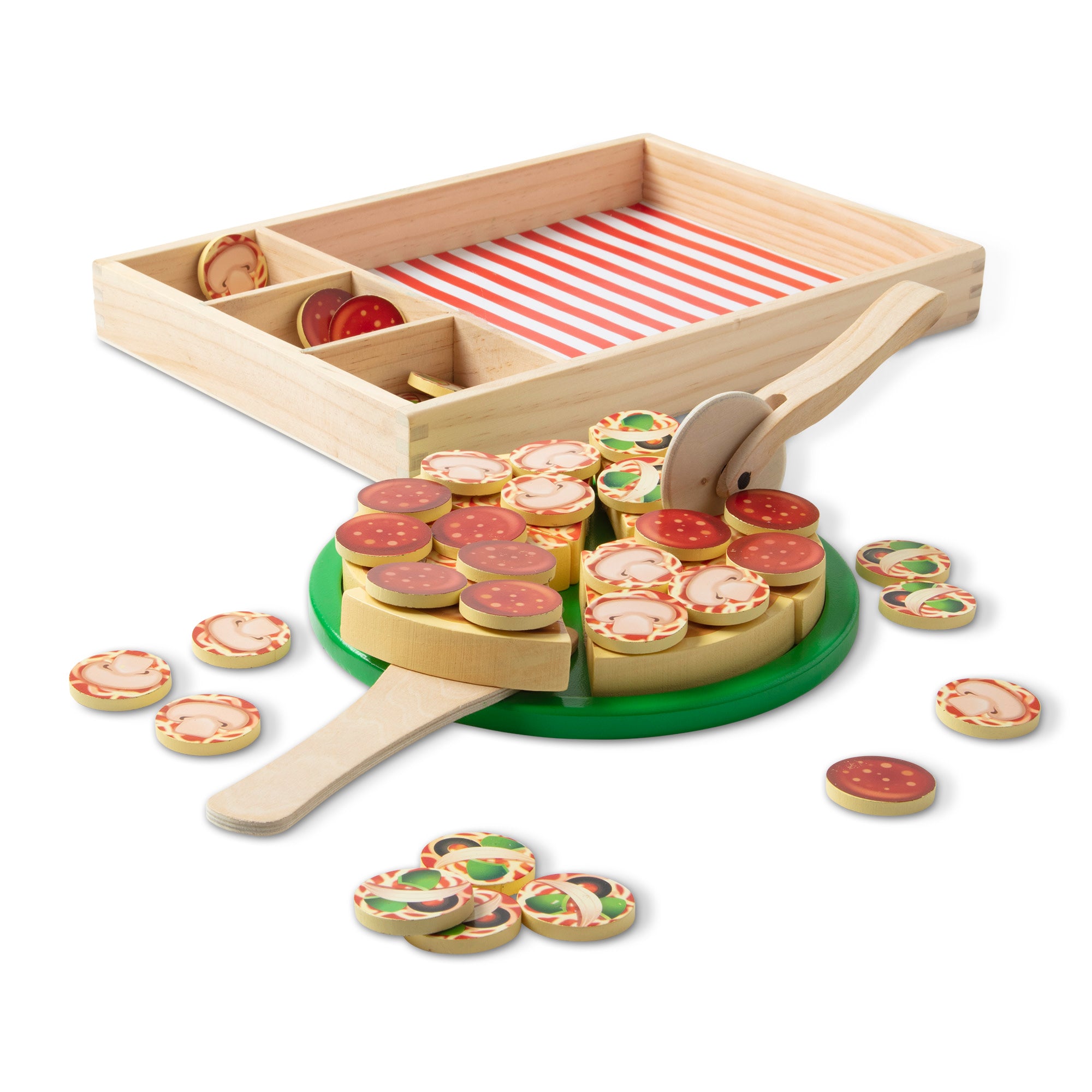 Melissa & Doug Wooden Pizza Party Play Set - Image 4