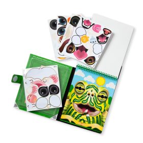 Melissa & Doug Make-a-Face ?C Pets Reusable Sticker Pad ?C On the Go Travel Activity