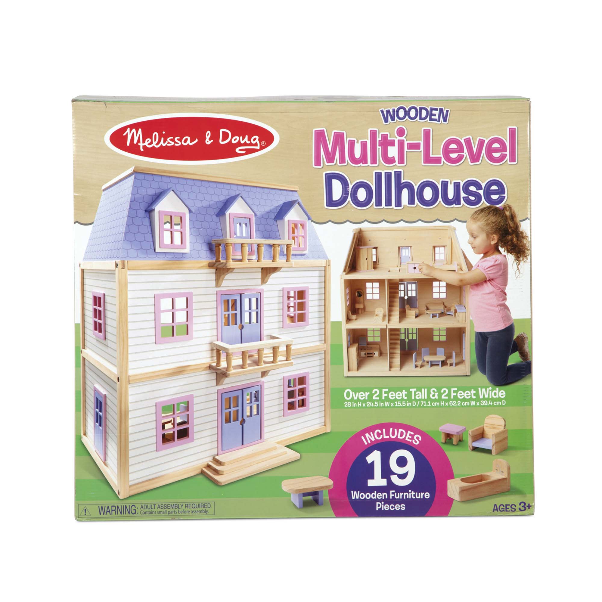 Melissa & Doug Wooden Multi-Level Dollhouse - Image 3