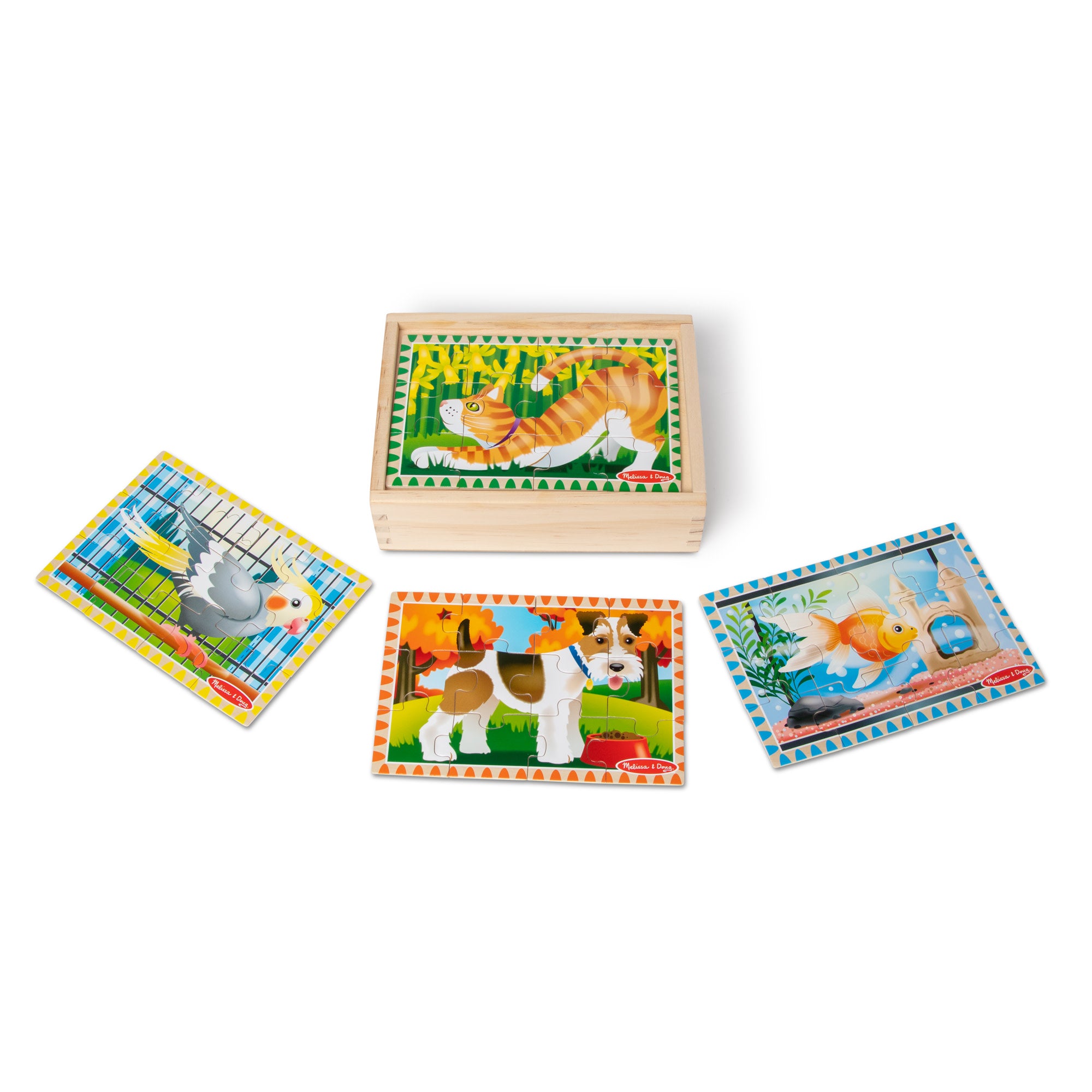 Melissa & Doug Wooden Jigsaw Puzzles in a Box - Pets