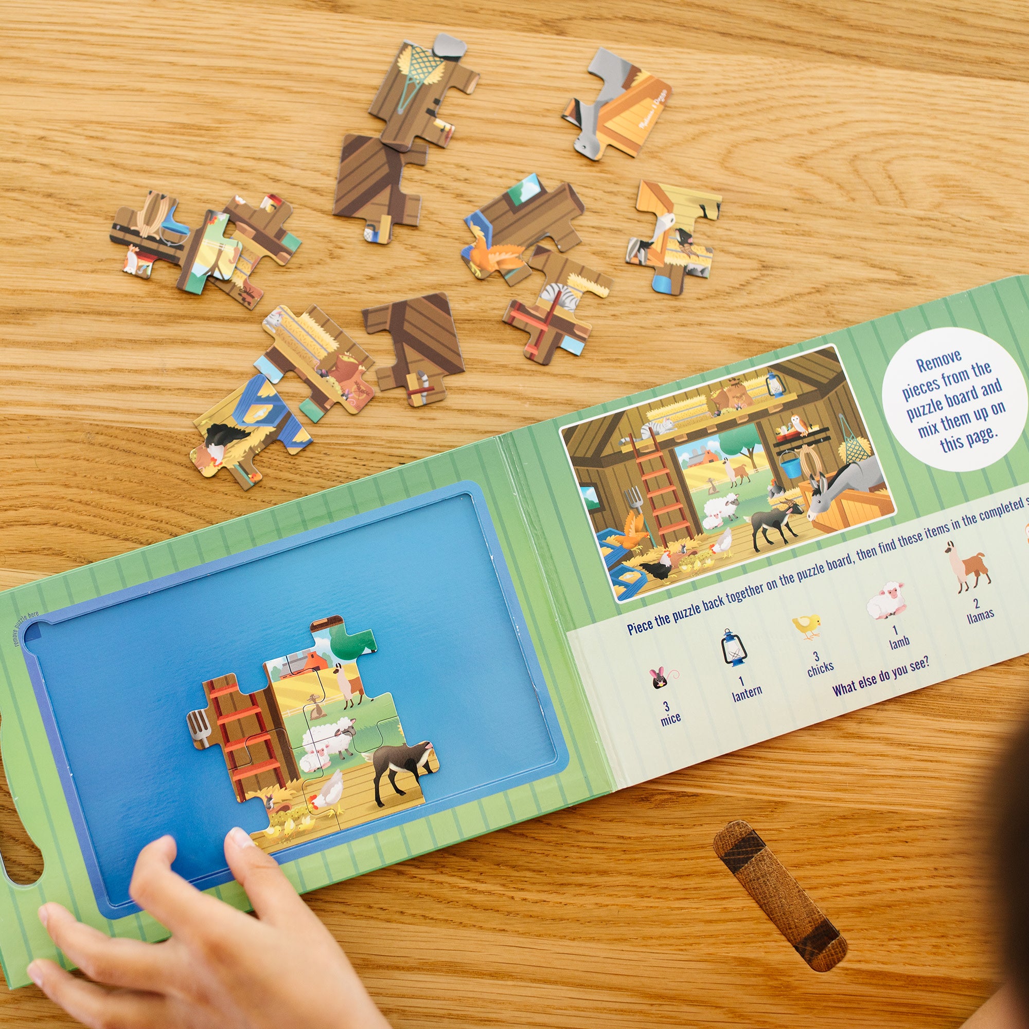 Melissa & Doug Take-Along Magnetic Jigsaw Puzzles ?C On the Farm - Image 7