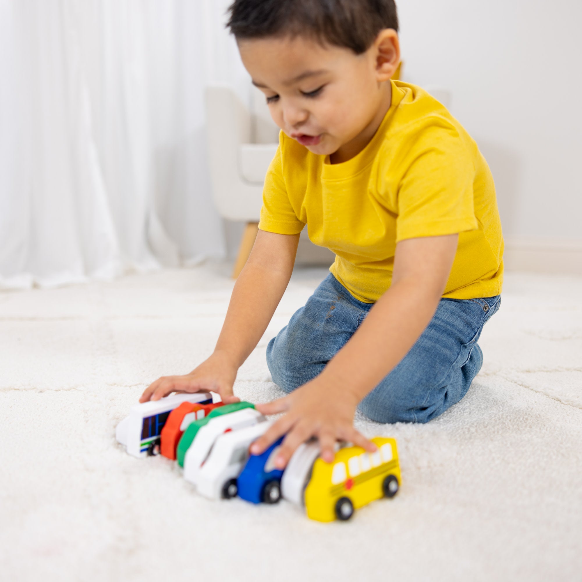 Melissa & Doug Wooden Town Vehicles Set - Image 6