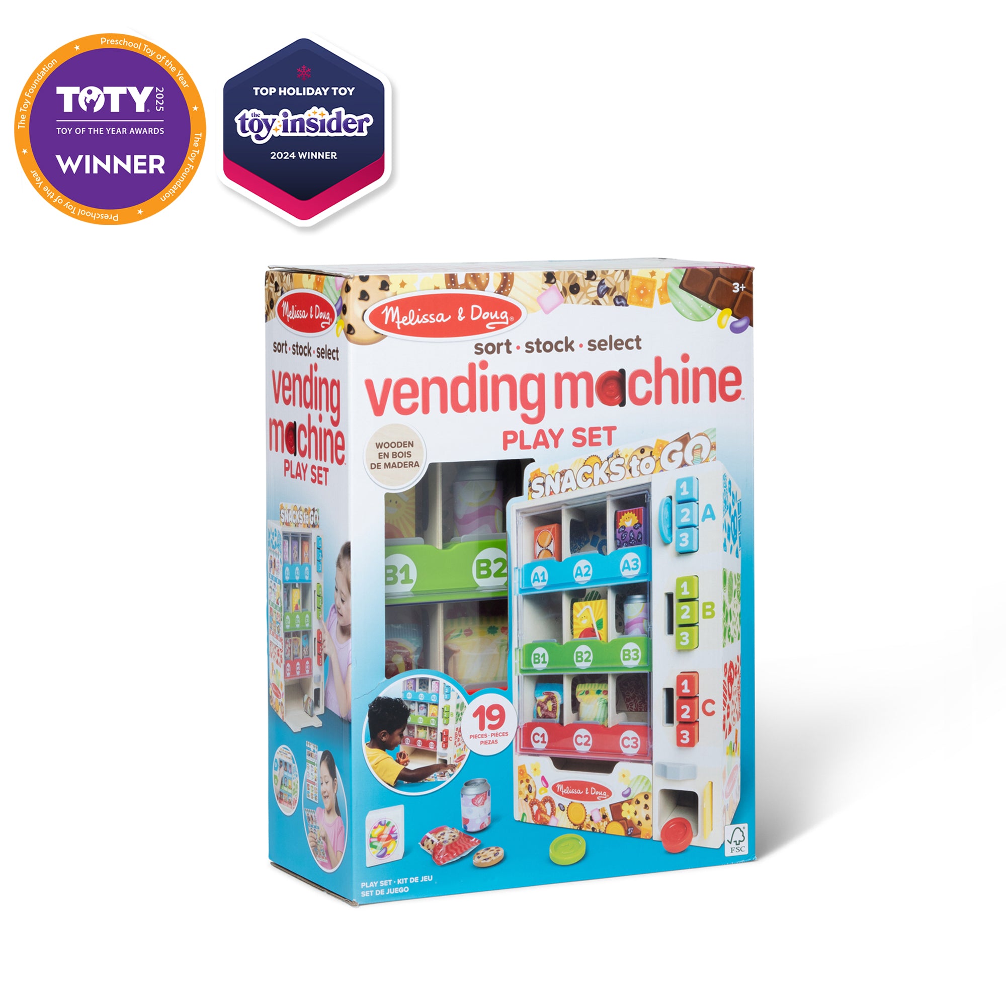 Melissa & Doug Sort, Stock, Select Wooden Vending Machine Play Set - Image 3
