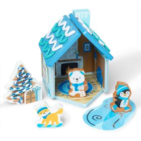Melissa & Doug Wooden Gingerbread House Play Set ?C Winter Frost