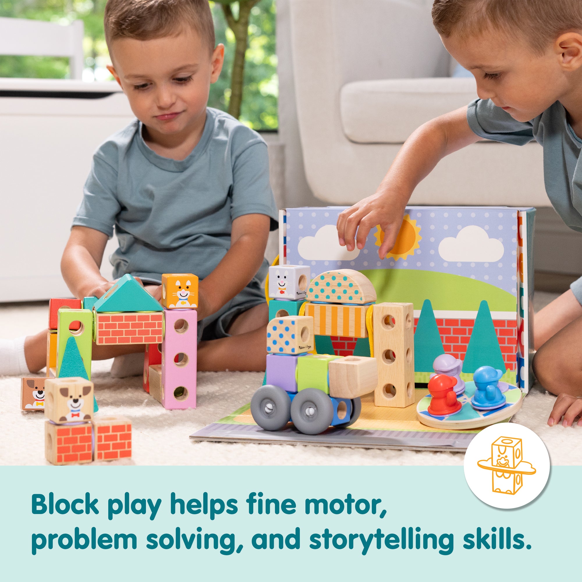 Melissa & Doug Blockables? All Around Town Gift Bundle - Image 7