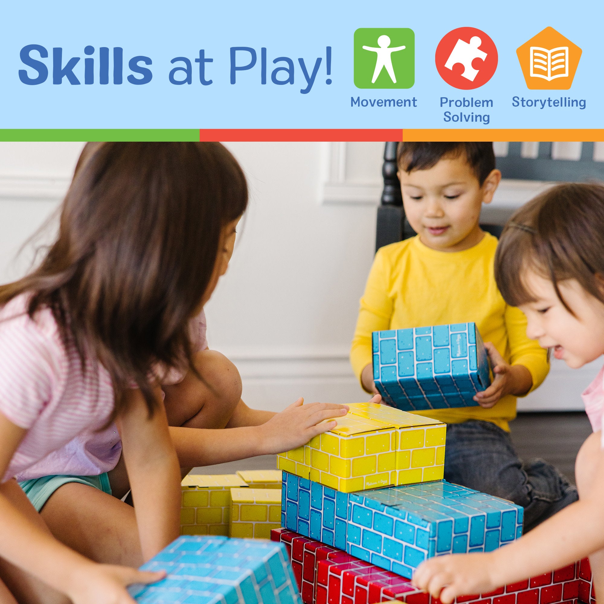 Melissa & Doug Jumbo Cardboard Blocks - 24 Pieces - Image 5