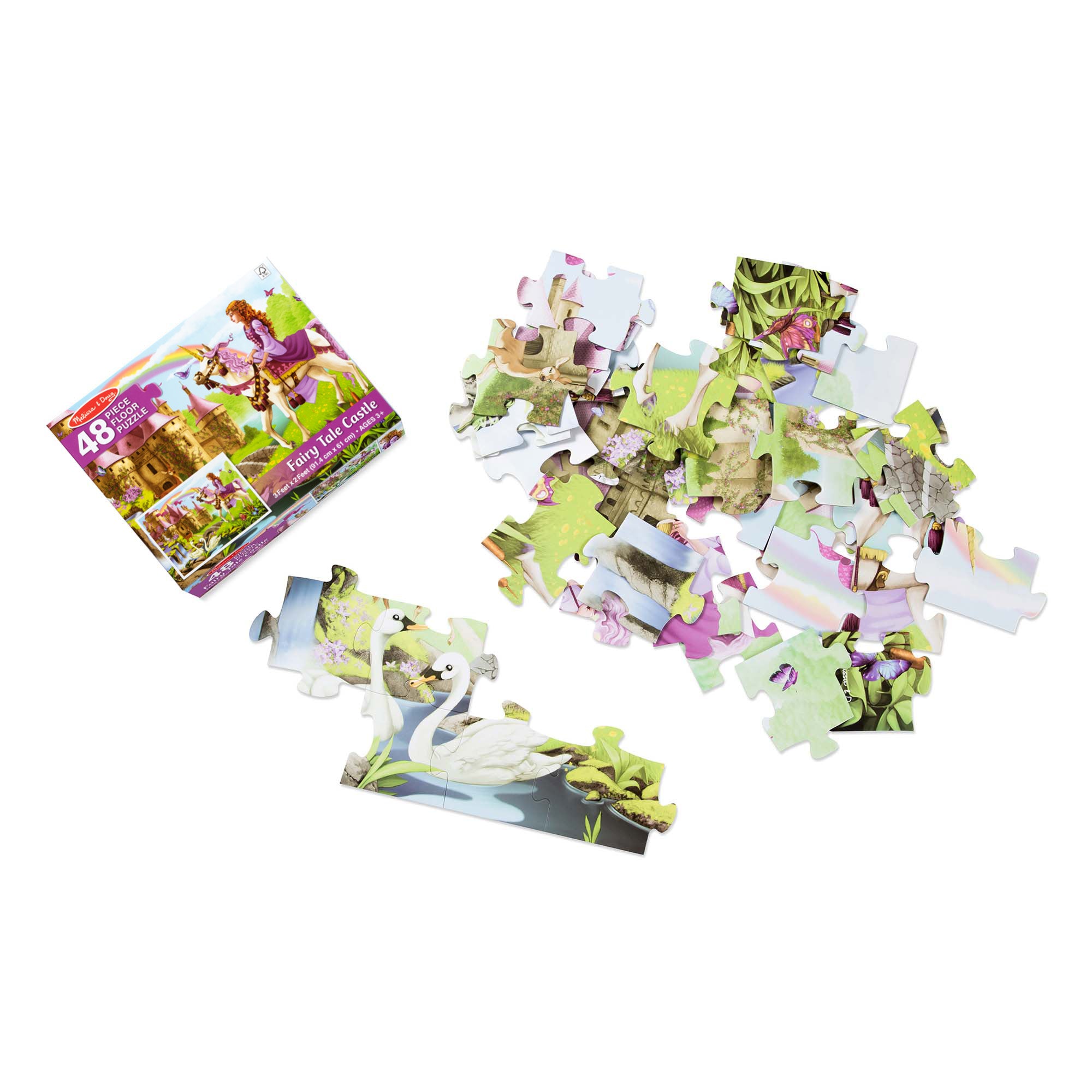 Melissa & Doug Fairy Tale Castle Floor Puzzle - 48 Pieces - Image 4