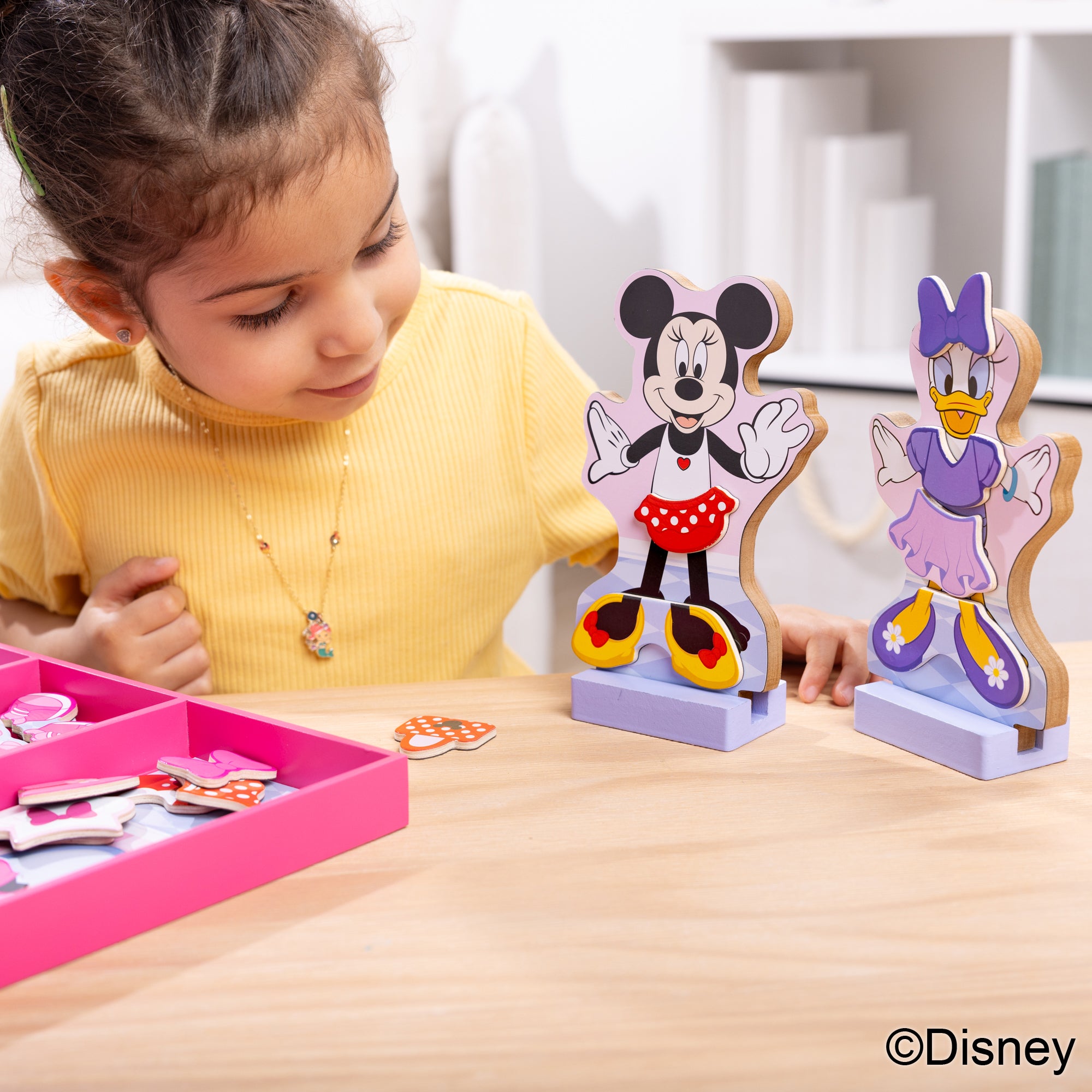 Melissa & Doug Disney Minnie & Daisy Deluxe Wooden Magnetic Dress-Up - Image 6