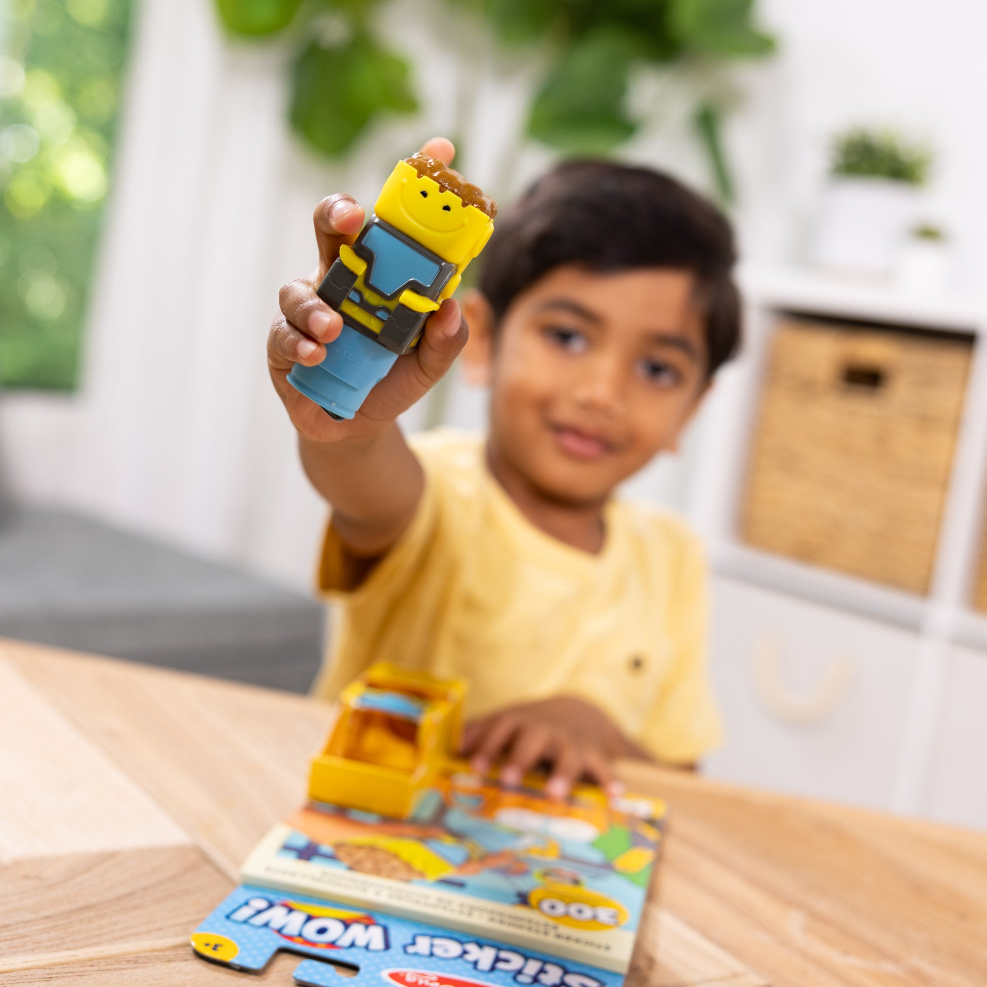 Melissa & Doug Sticker WOW!? Bulldozer Bundle: Activity Pad & Sticker Stamper + Mini Activity Pad and 200 Refill Stickers - Image 2