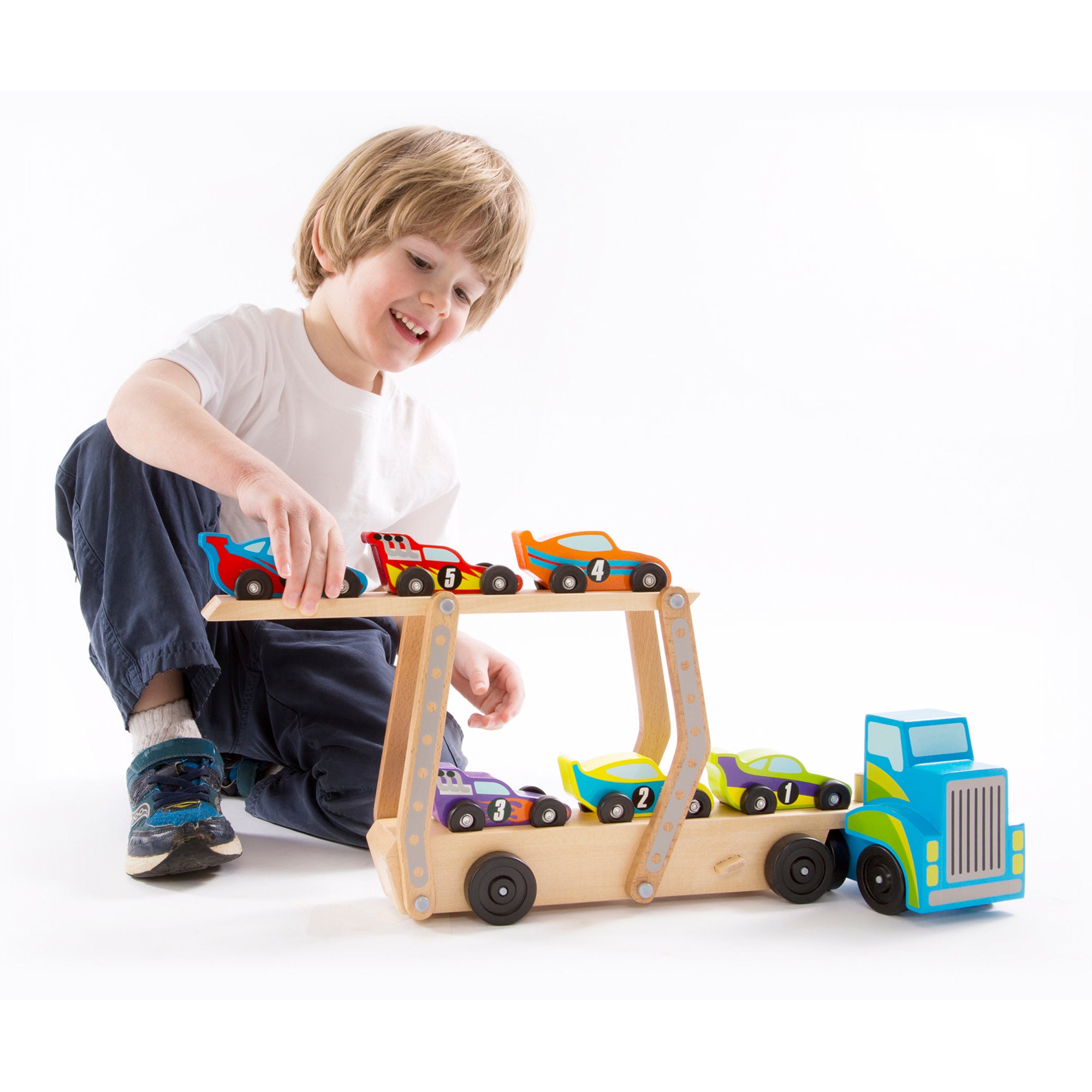 Melissa & Doug Mega Race Car Carrier - Image 8