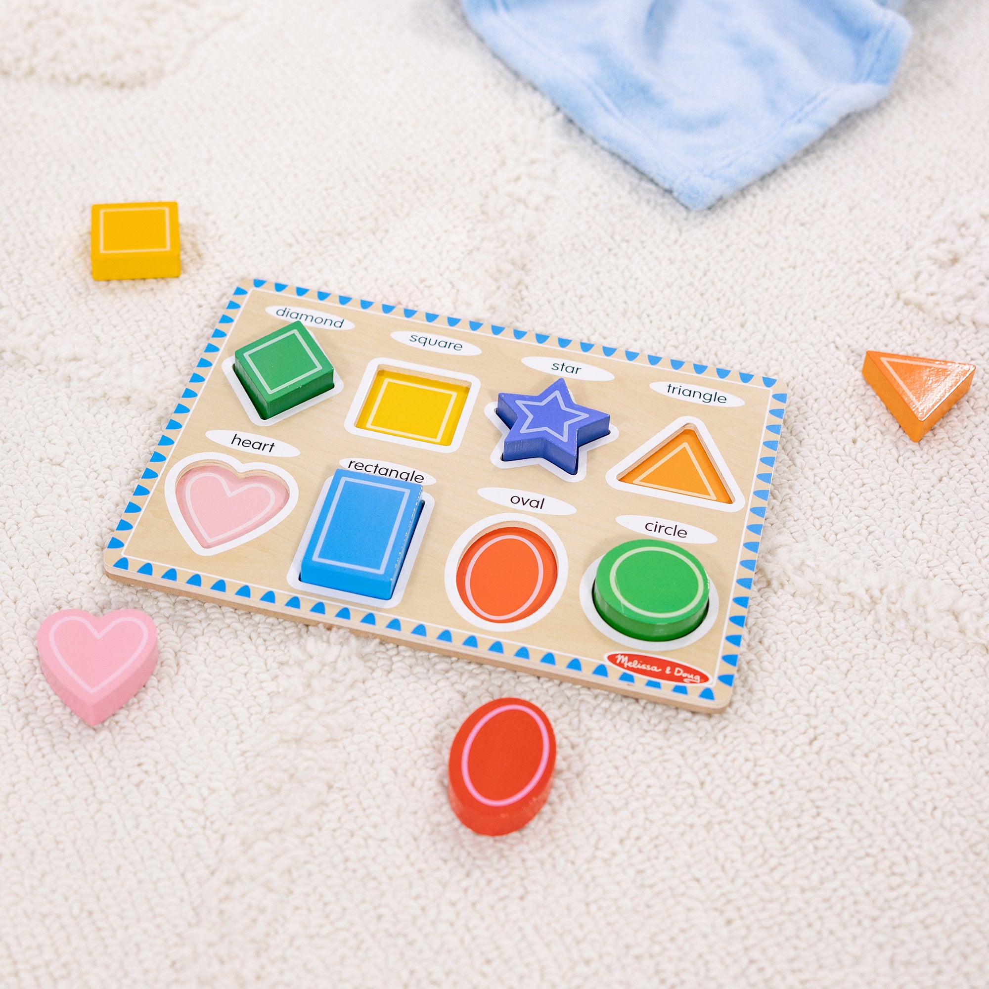 Melissa & Doug Shapes Chunky Puzzle - 8 Pieces - Image 9
