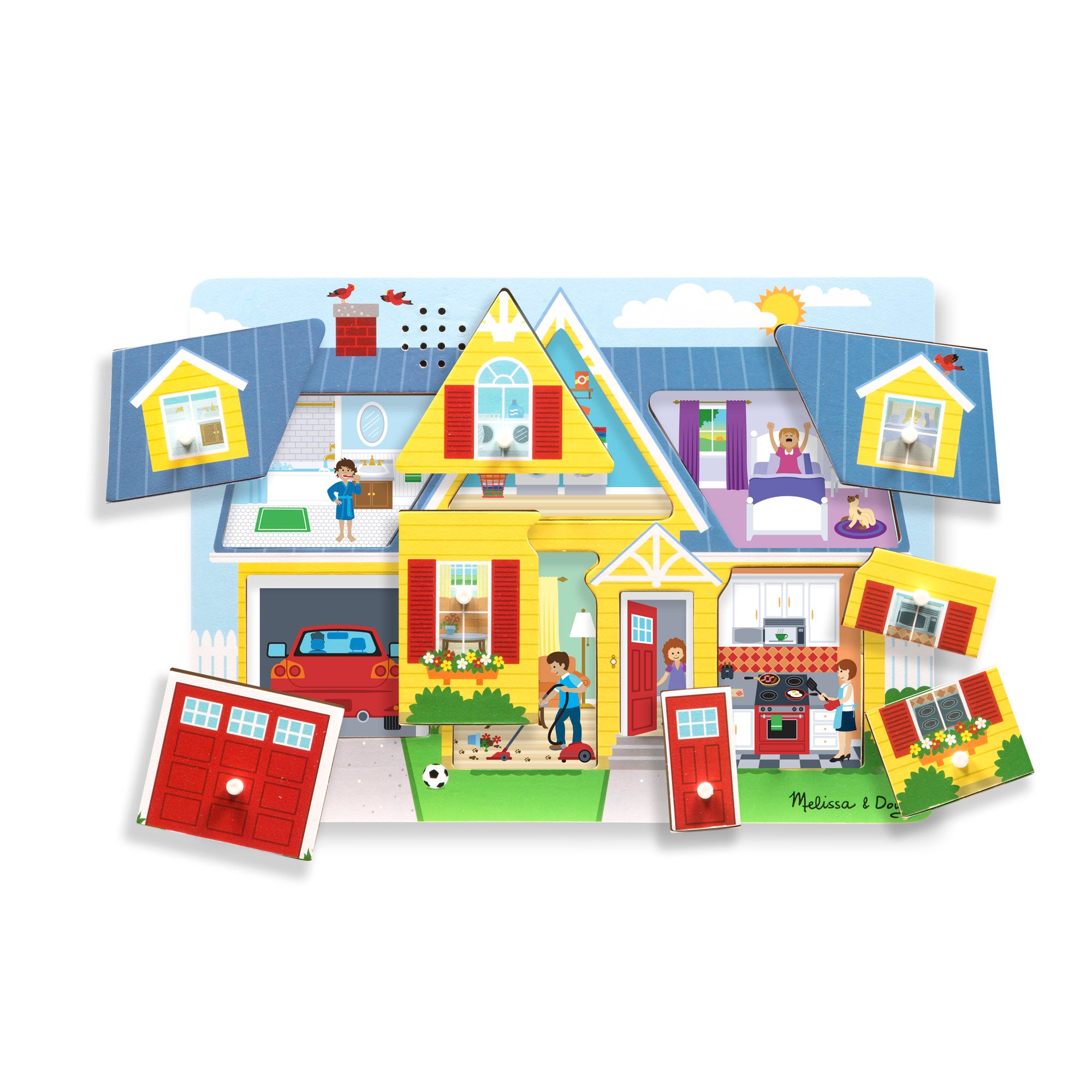 Melissa & Doug Around the House Sound Puzzle - 8 Pieces - Image 9