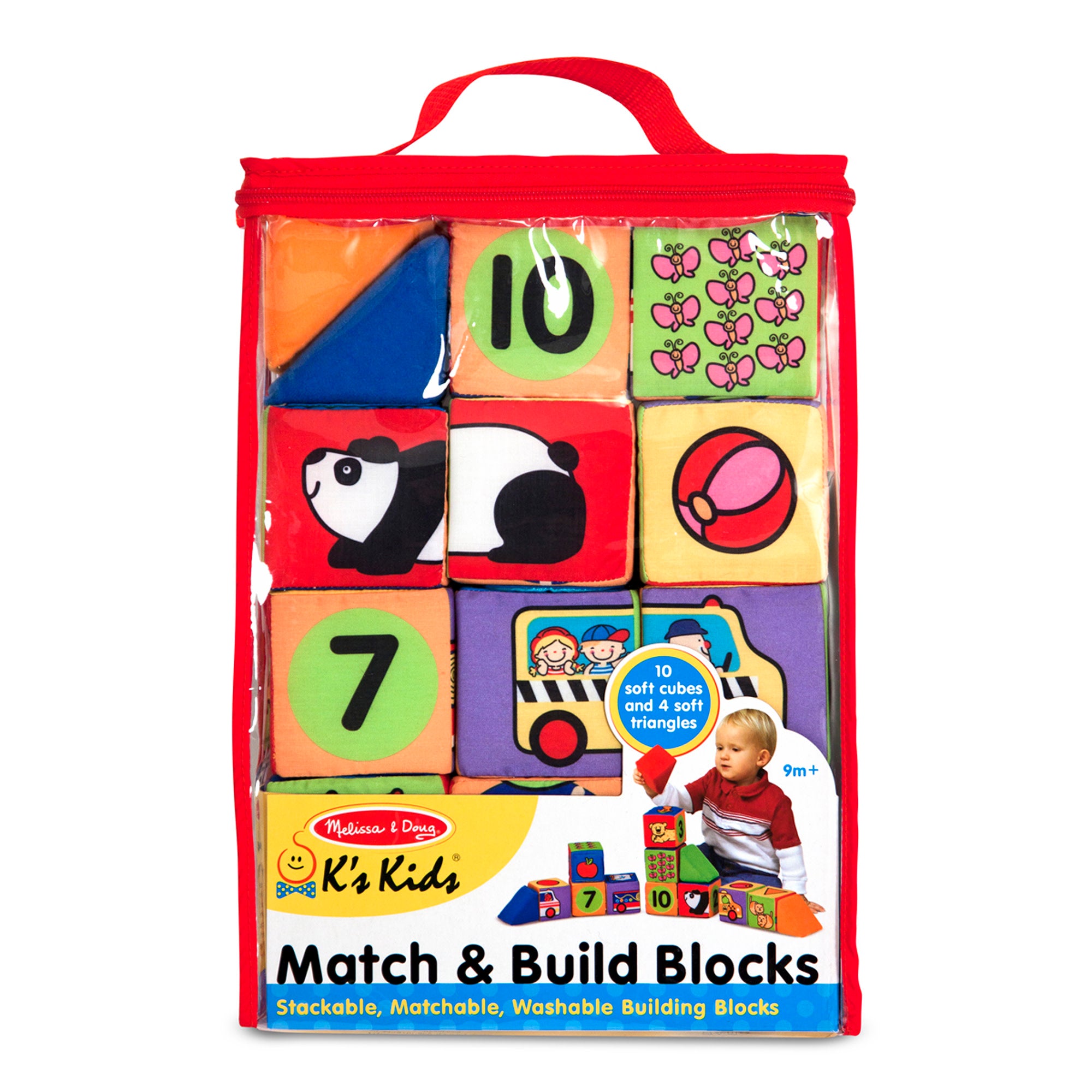 Melissa & Doug K's Kids Match and Build Soft Blocks - Image 3