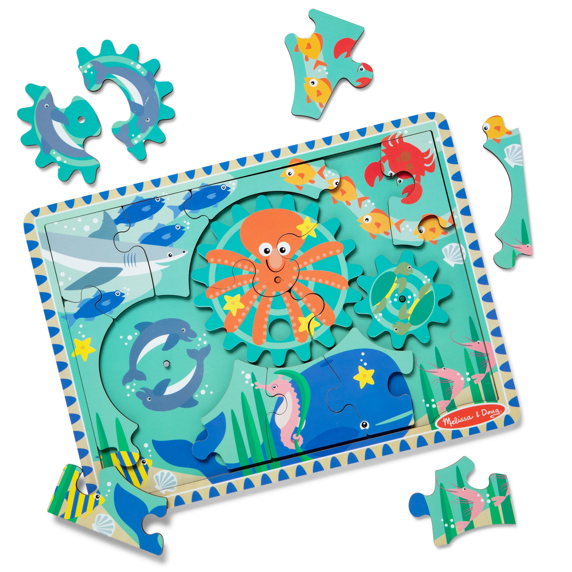 Melissa & Doug Wooden Underwater Gear Puzzle ?C 18 Pieces - Image 4