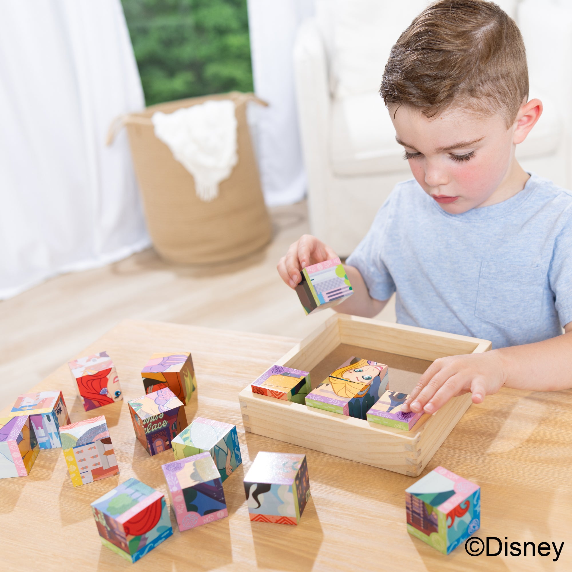 Melissa & Doug Disney Princess Wooden Cube Puzzle - Image 2