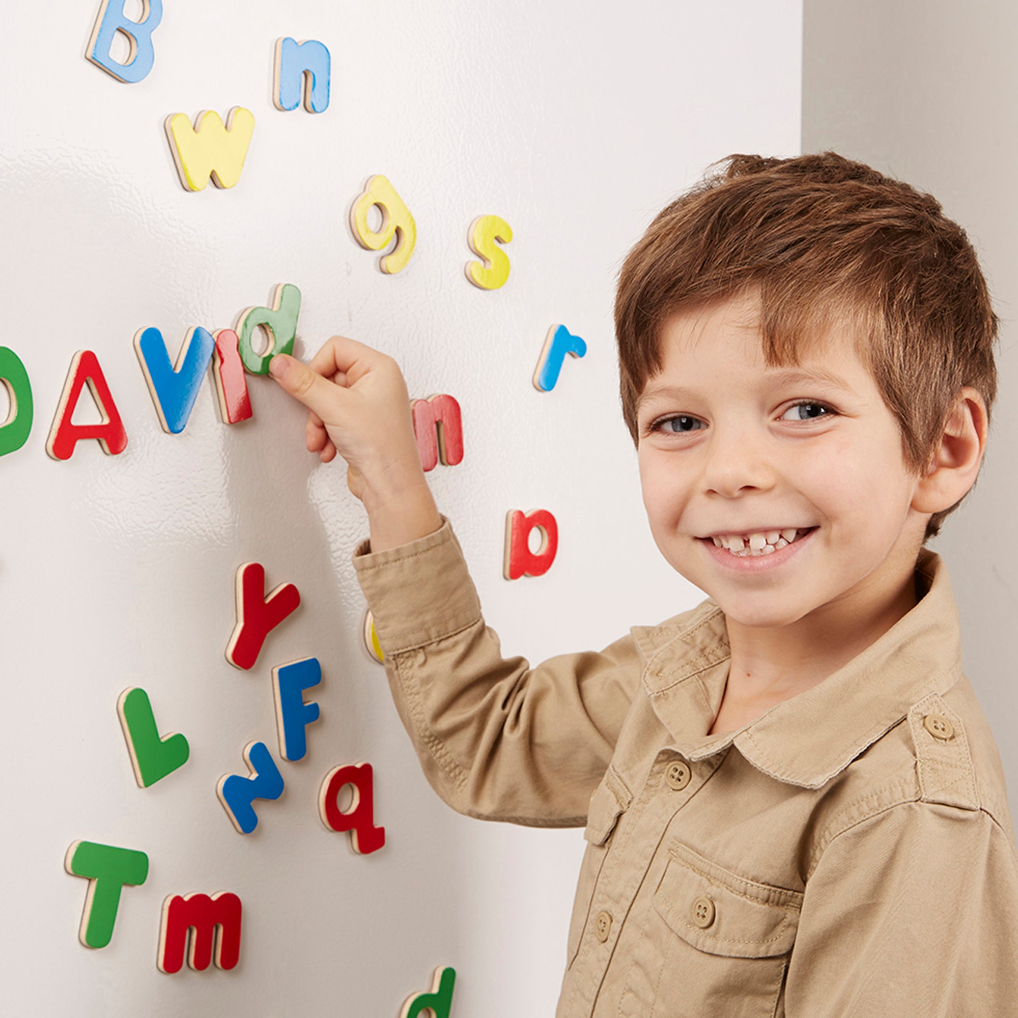 Melissa & Doug Wooden Letter Alphabet Magnets - Image 8