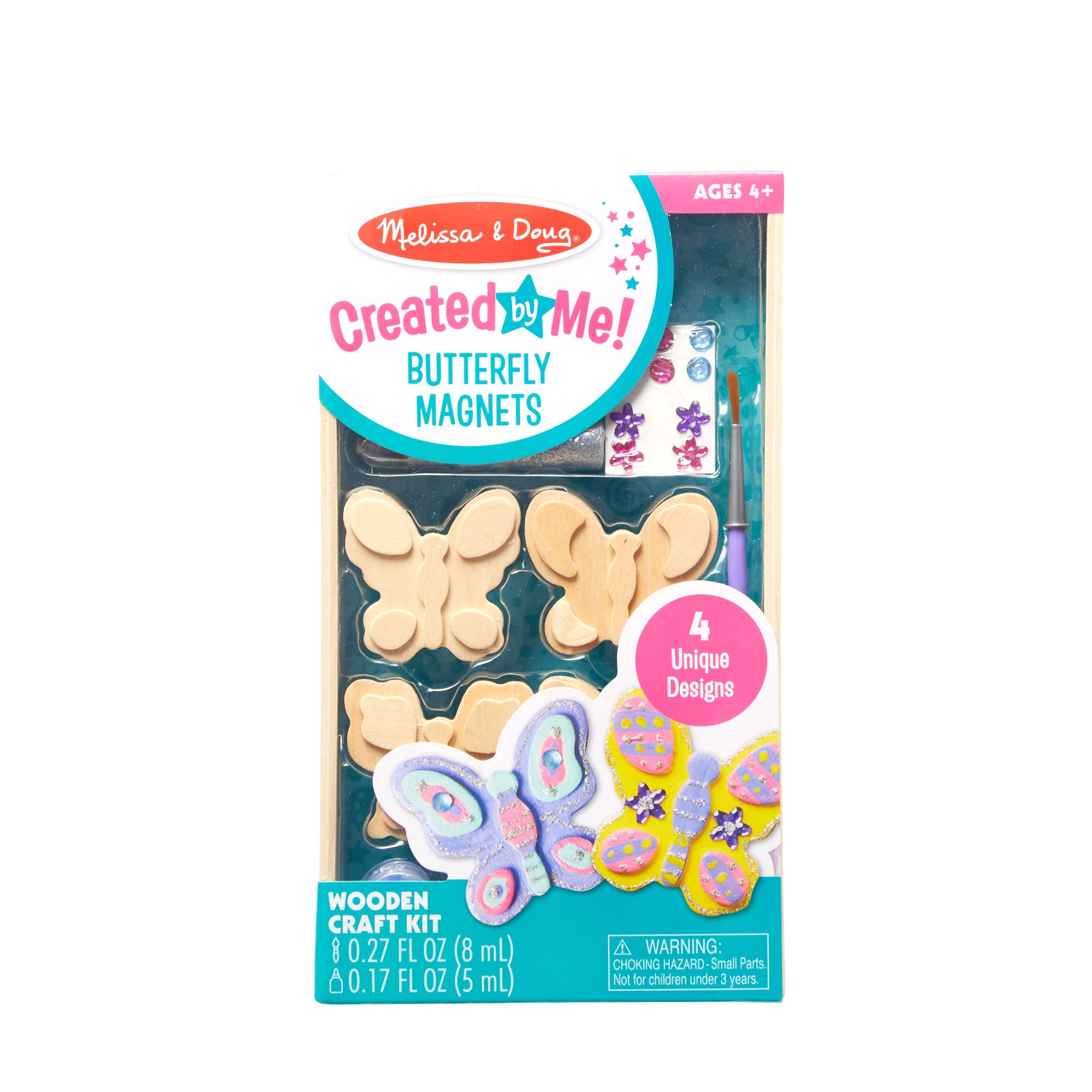Melissa & Doug Created by Me! Wooden Butterfly Magnets Craft Kit - Image 3
