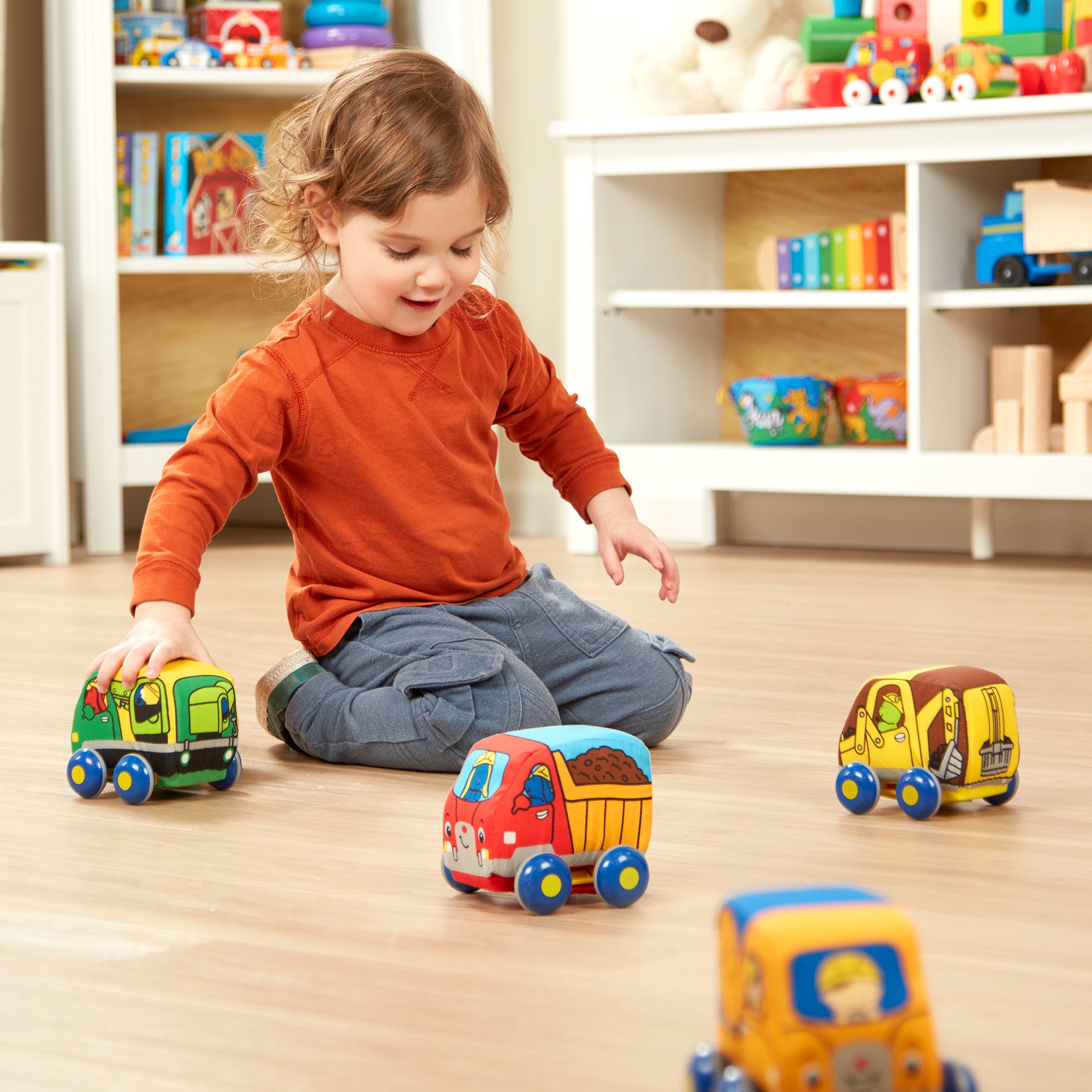 Melissa & Doug K's Kids Pull-Back Construction Vehicles - Image 7