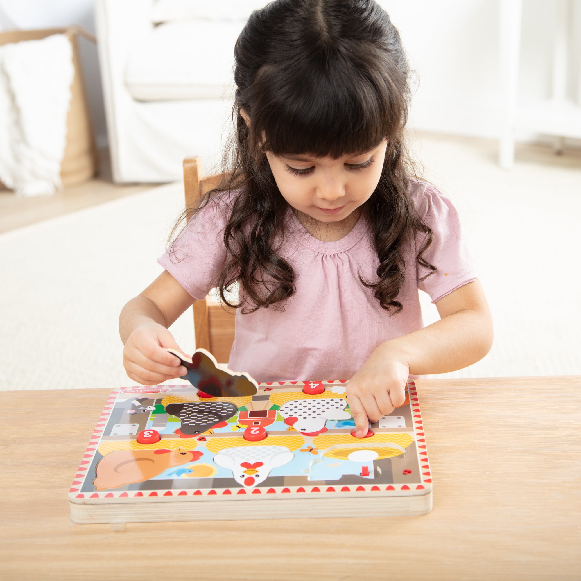 Melissa & Doug Happy Hens Push to Pop Puzzle - Image 6