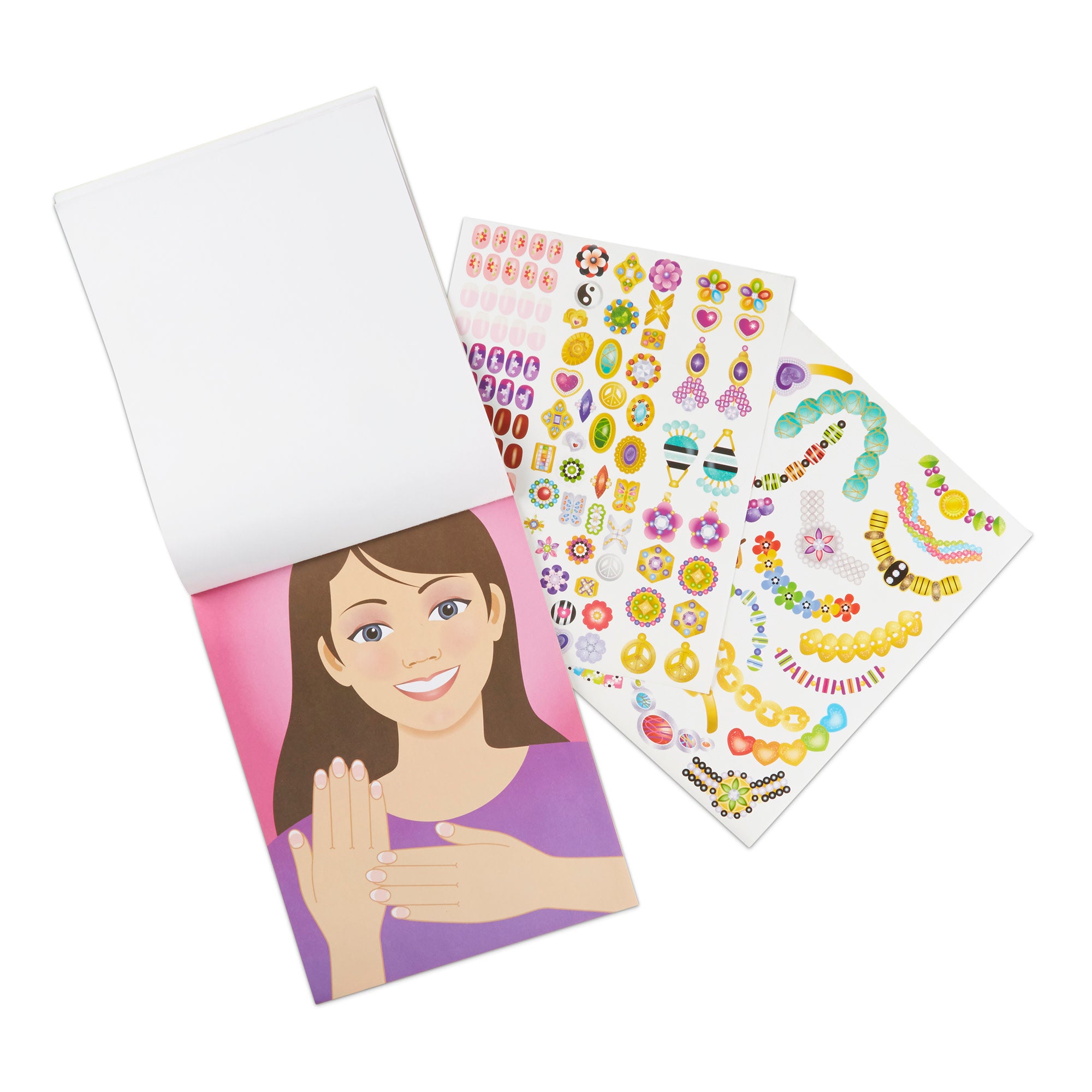 Melissa & Doug Sticker Pad - Jewelry & Nails Glitter Collection - Image 4