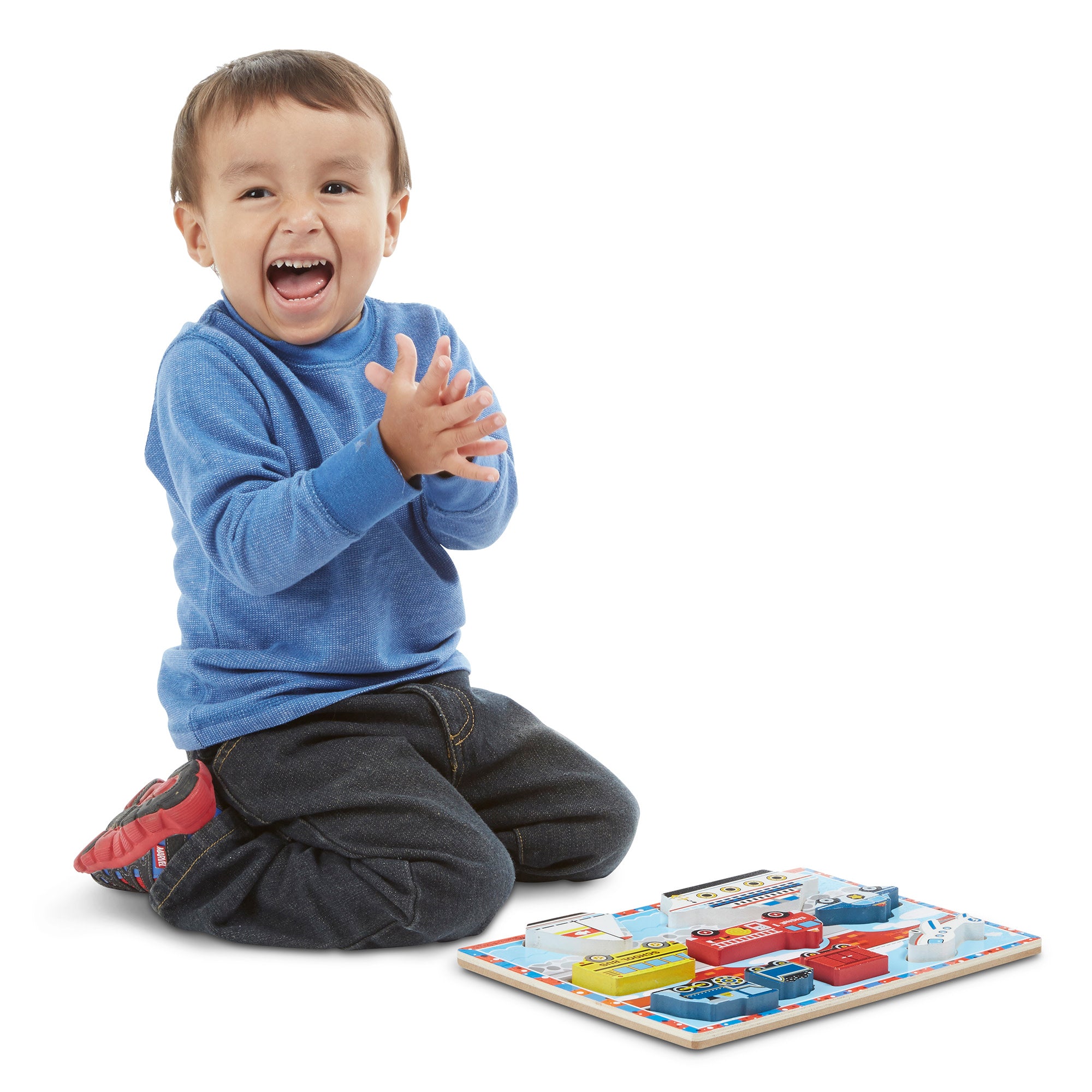 Melissa & Doug Vehicles Chunky Puzzle - 9 Pieces - Image 8