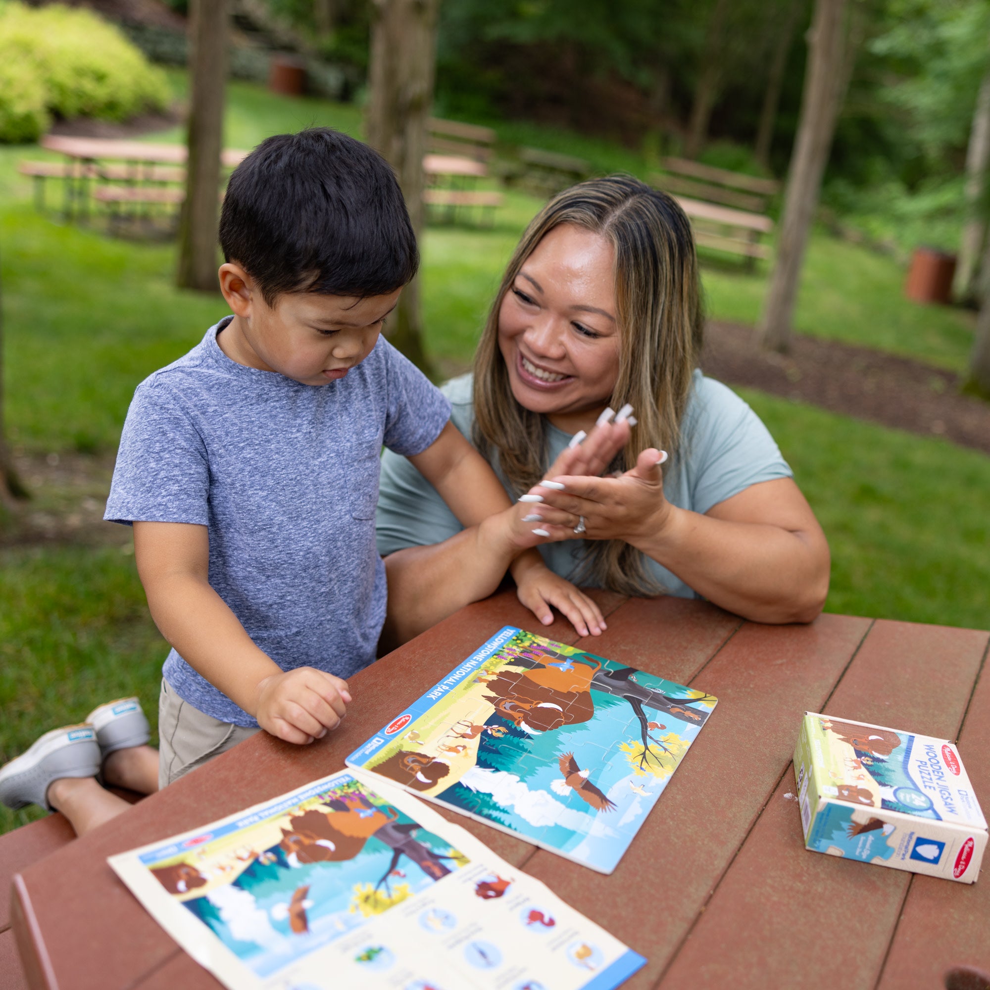 Melissa & Doug Yellowstone National Park Wooden Jigsaw Puzzle ?C 24 Pieces - Image 9