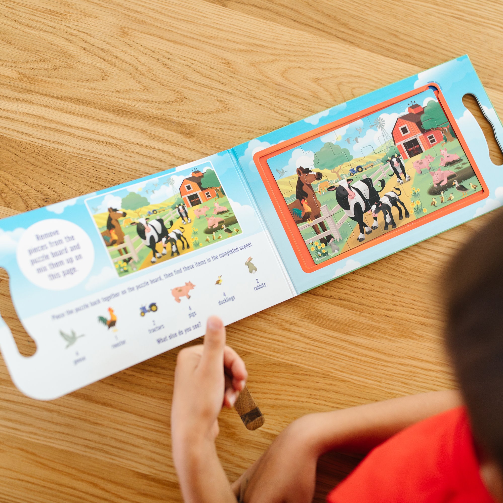Melissa & Doug Take-Along Magnetic Jigsaw Puzzles ?C On the Farm - Image 9