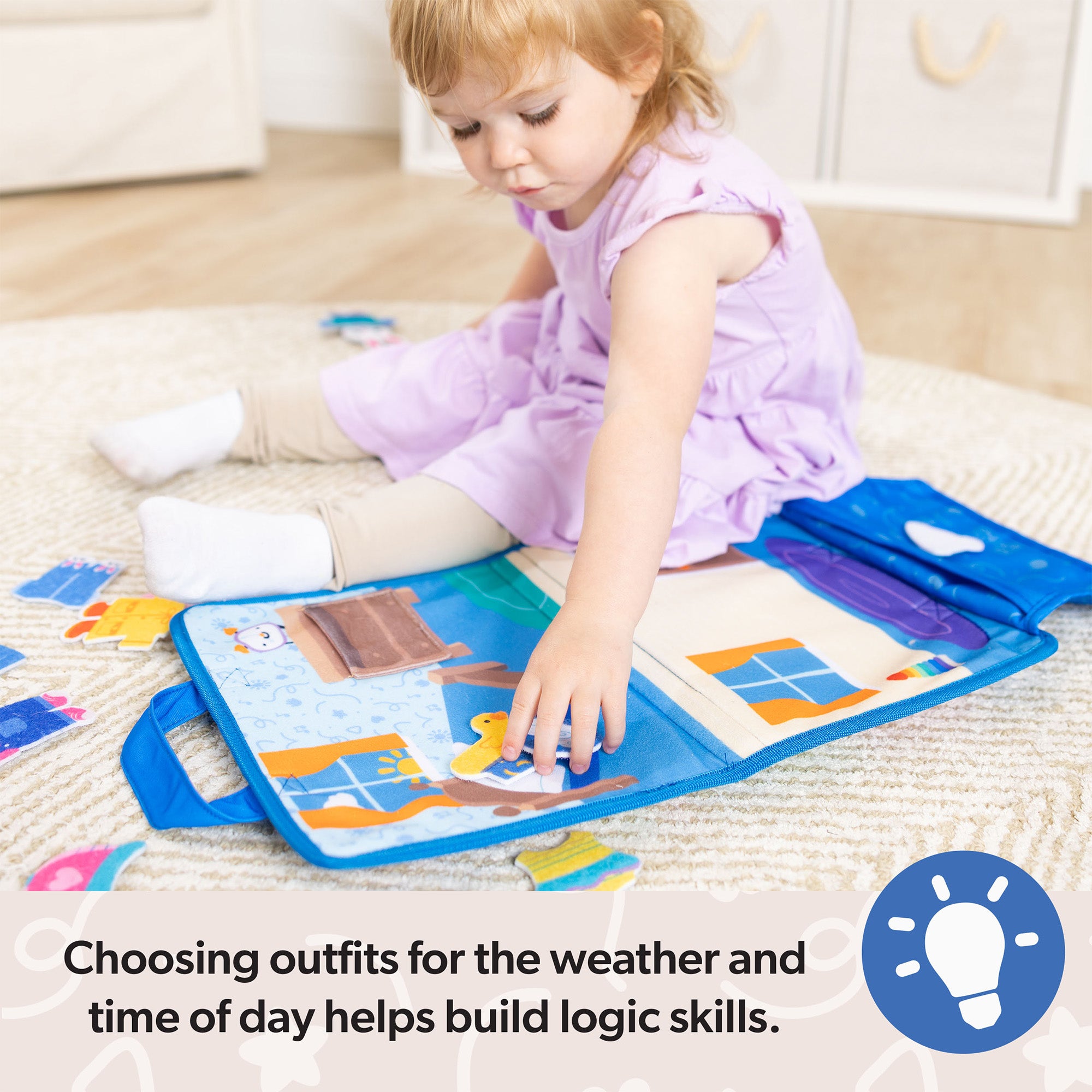 Melissa & Doug Ms. Rachel Water WOW! Color-Reveal Pad What to Wear Felt Activity Board - Image 6