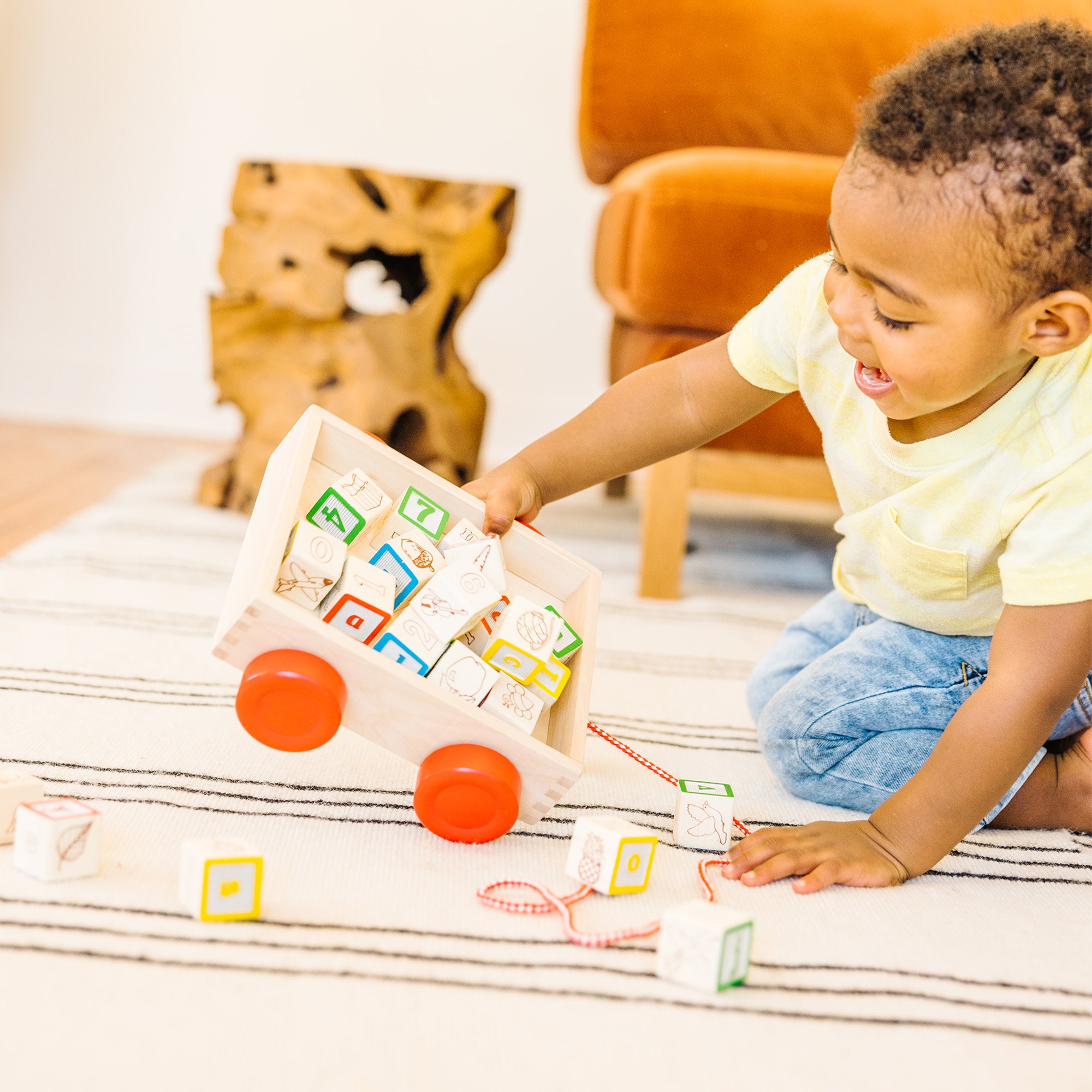 Melissa & Doug Classic ABC Block Cart - Image 6