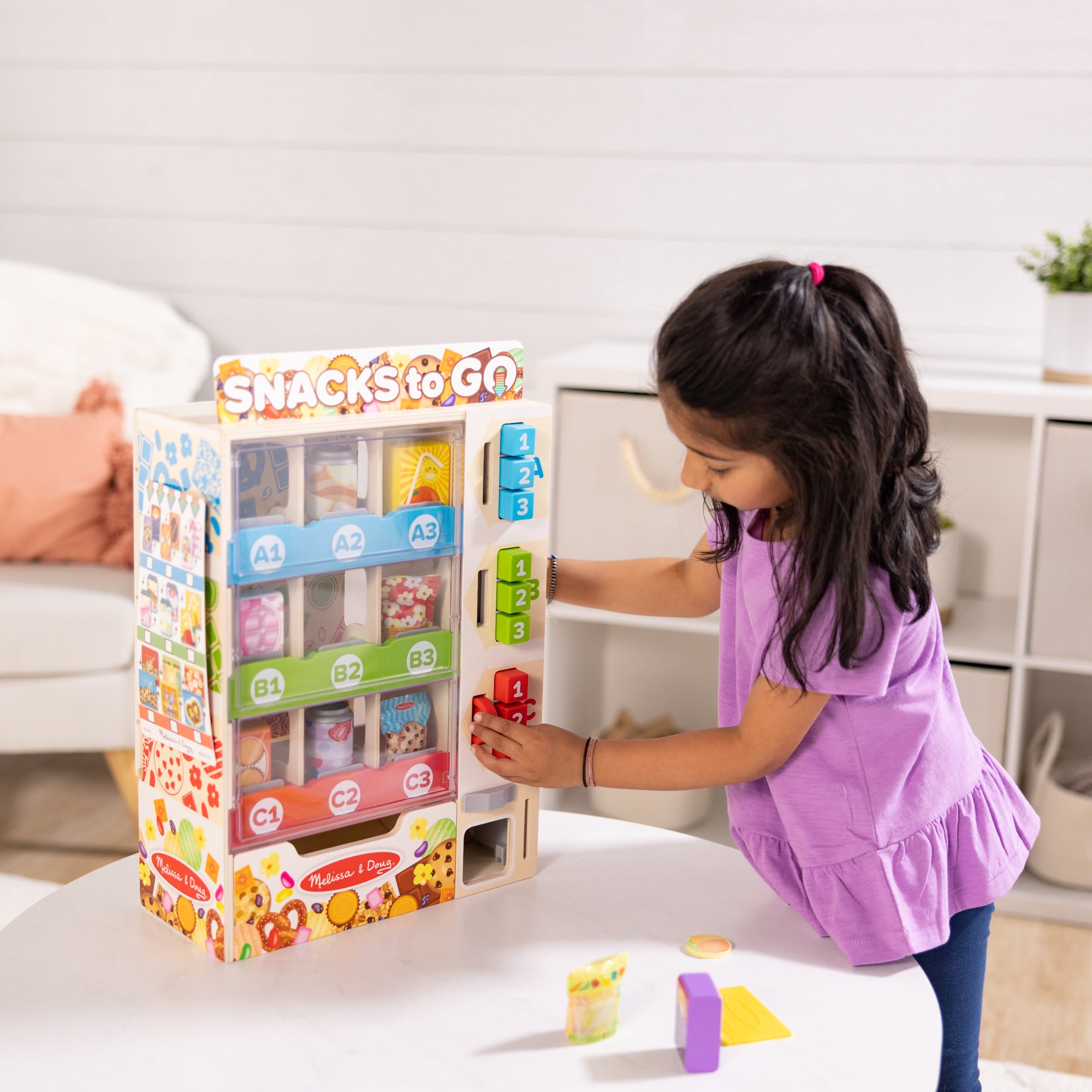 Melissa & Doug Sort, Stock, Select Wooden Vending Machine Play Set - Image 2