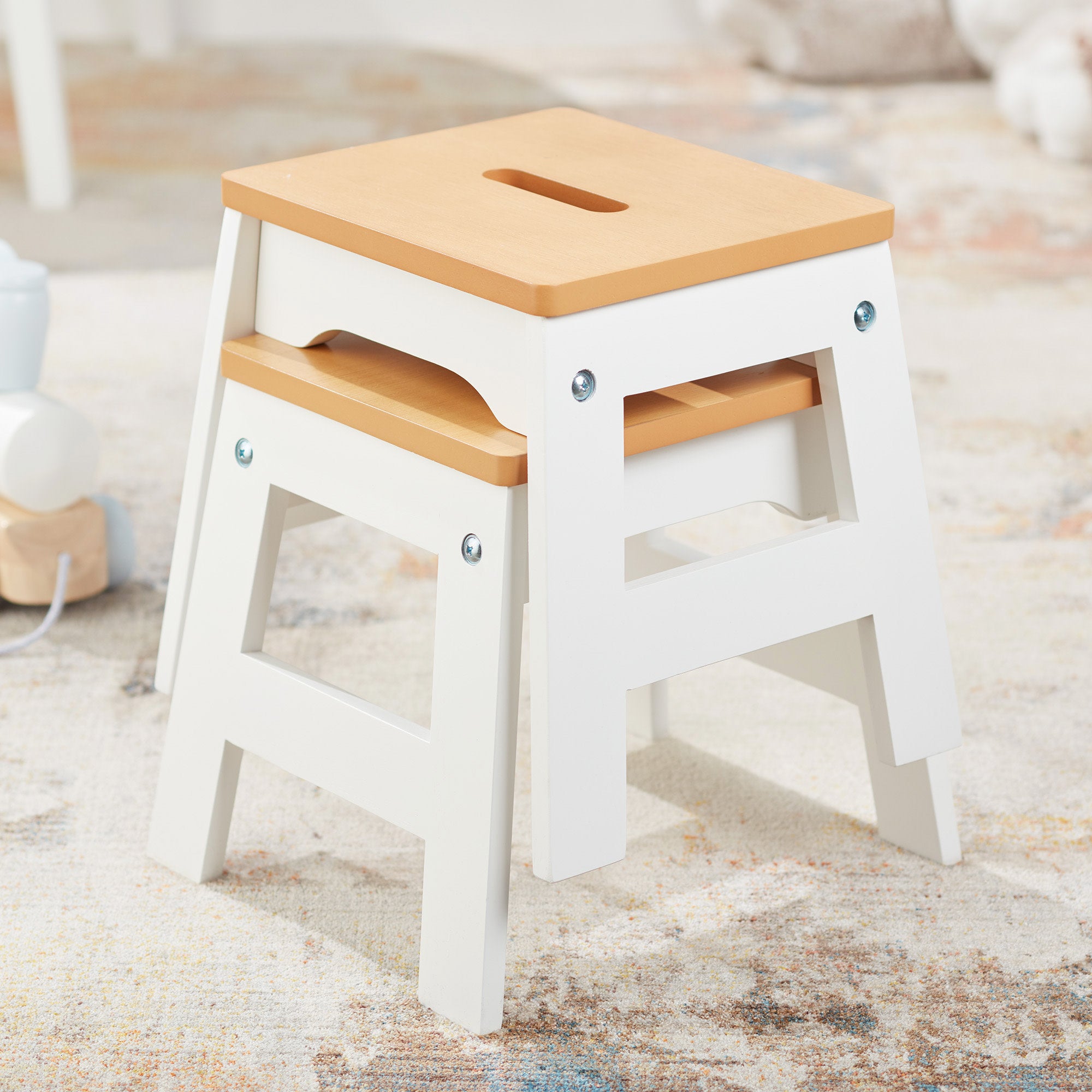 Melissa & Doug Wooden Stools ?C Set of 2 - Image 2