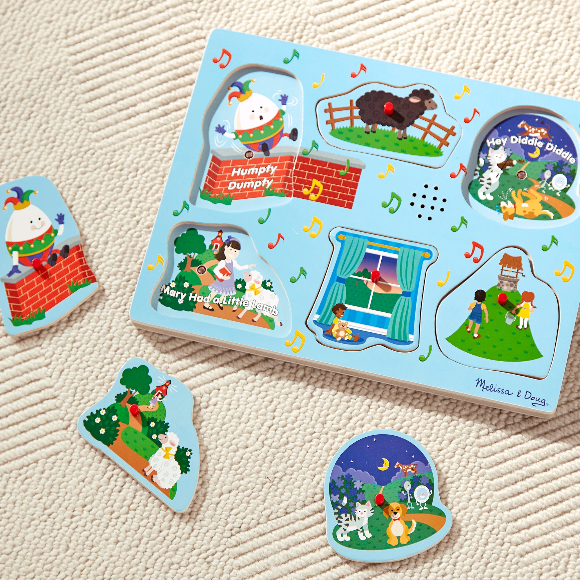 Melissa & Doug Nursery Rhymes 2 Sound Puzzle - 6 PIeces - Image 9