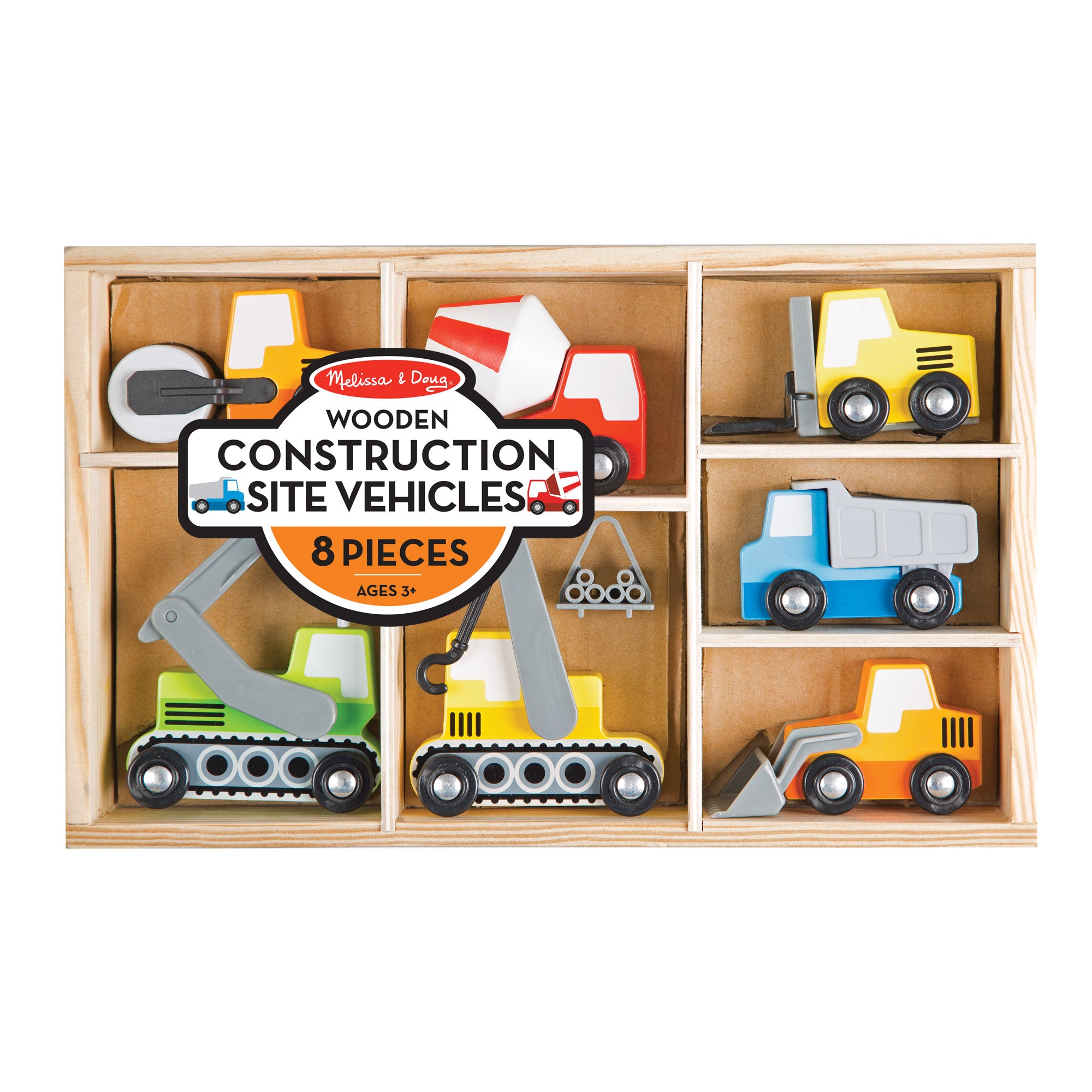 Melissa & Doug Wooden Construction Site Vehicles - Image 3