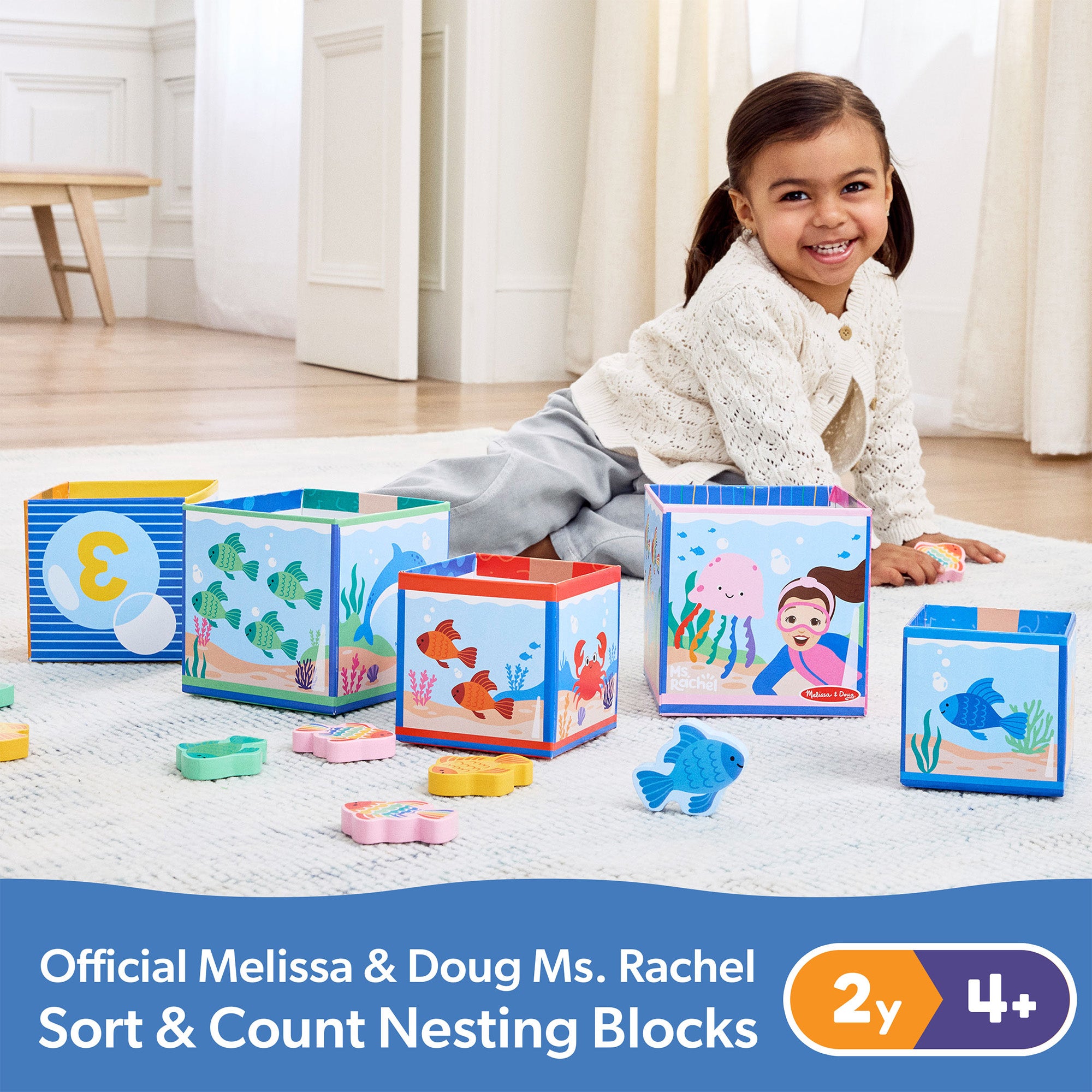 Melissa & Doug Ms. Rachel? Sort & Count Nesting Blocks - Image 8