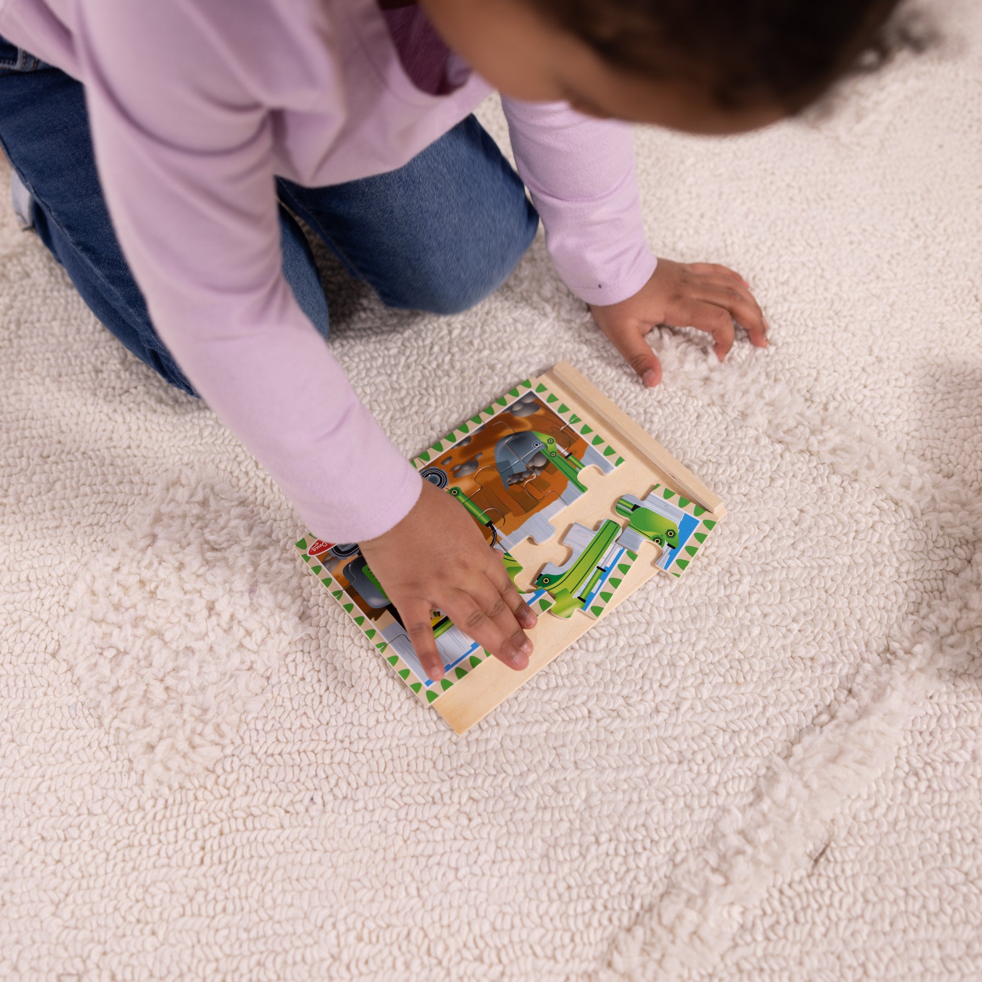 Melissa & Doug Wooden Jigsaw Puzzles in a Box - Construction - Image 6
