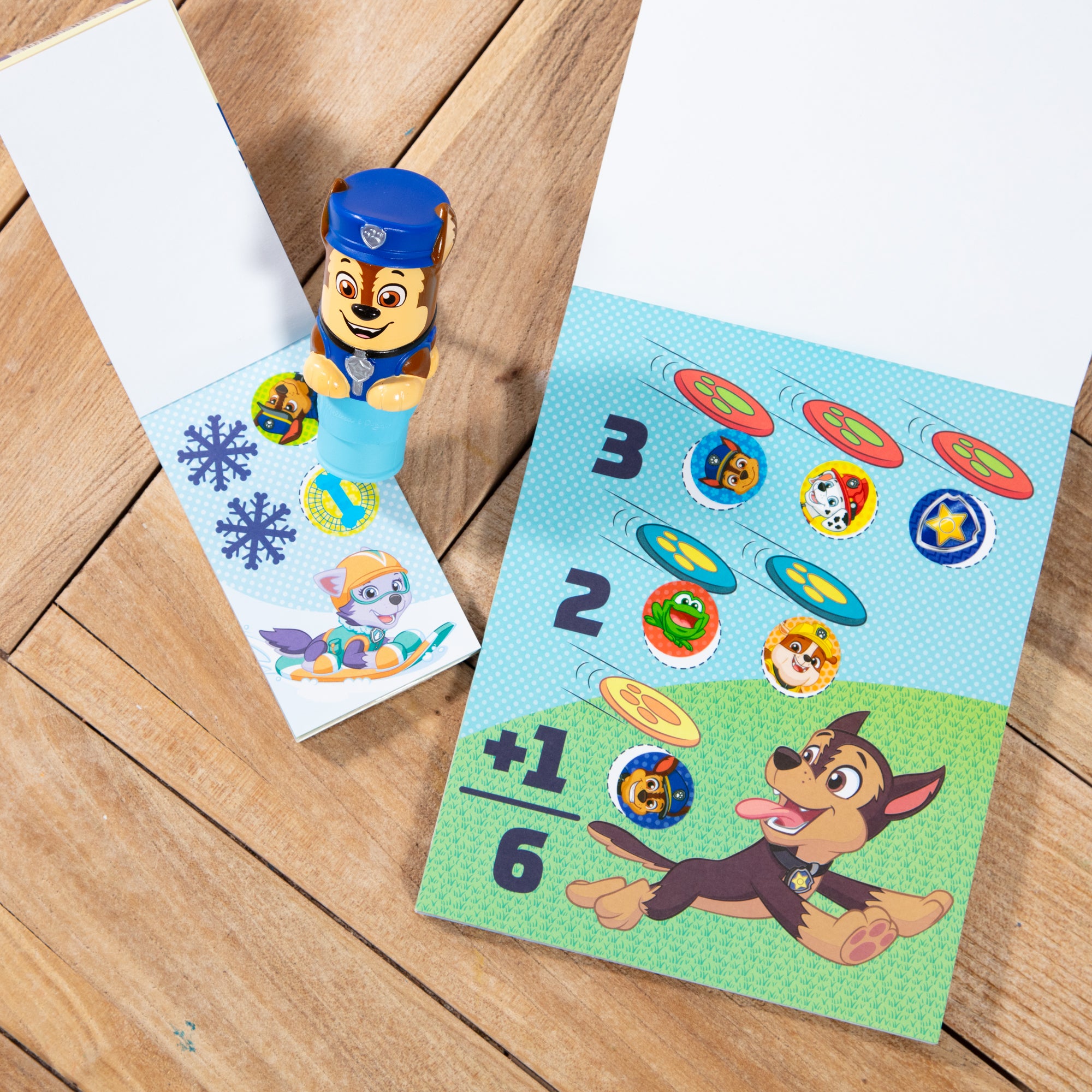 Melissa & Doug Sticker WOW!? PAW Patrol Chase Bundle: Activity Pad & Sticker Stamper + Mini Activity Pad and 200 Refill Stickers - Image 9