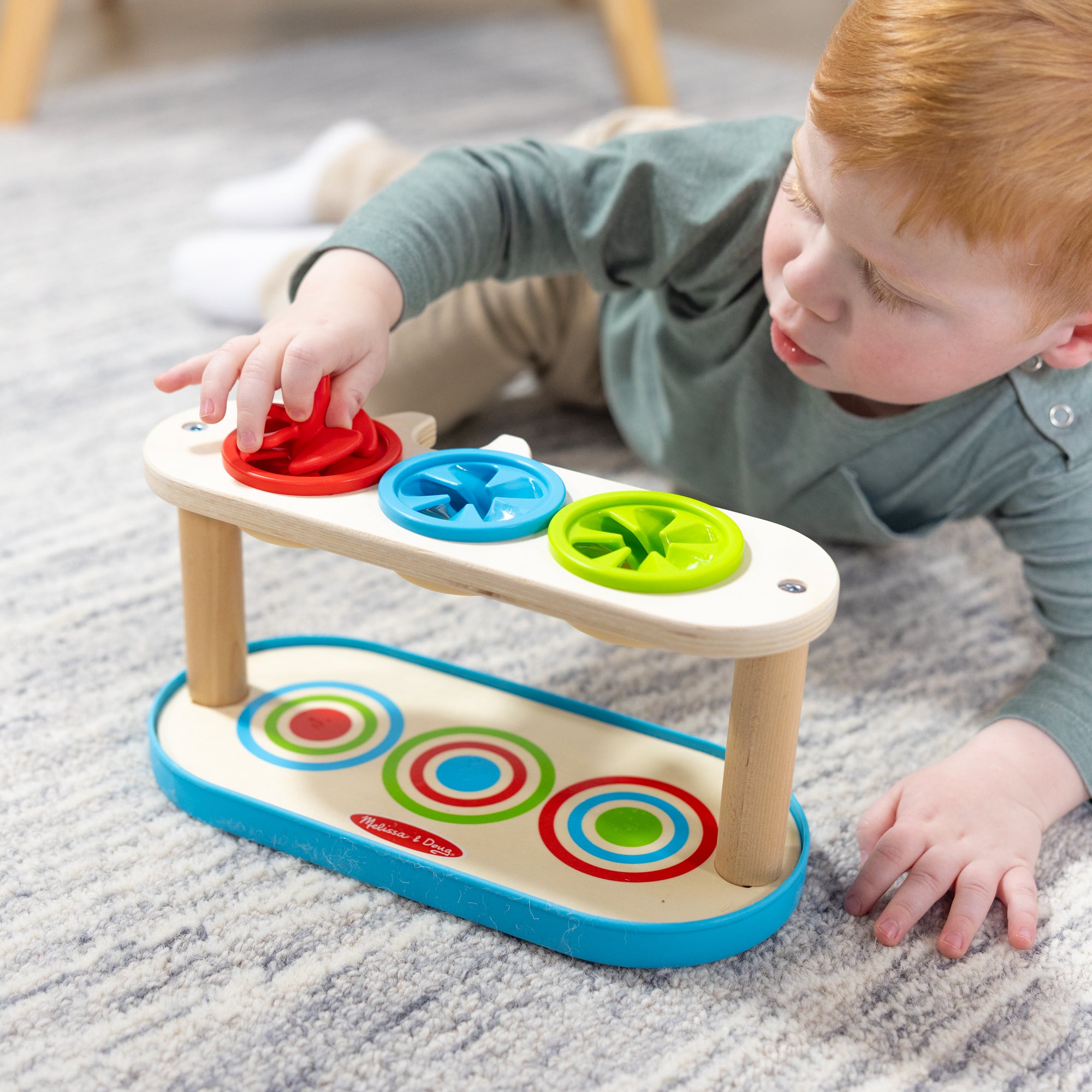 Melissa & Doug Match & Push Spinning Tops - Image 2