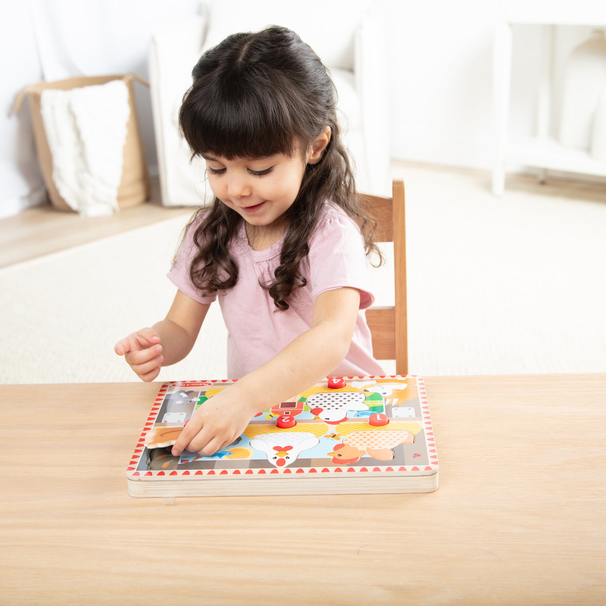 Melissa & Doug Happy Hens Push to Pop Puzzle - Image 5