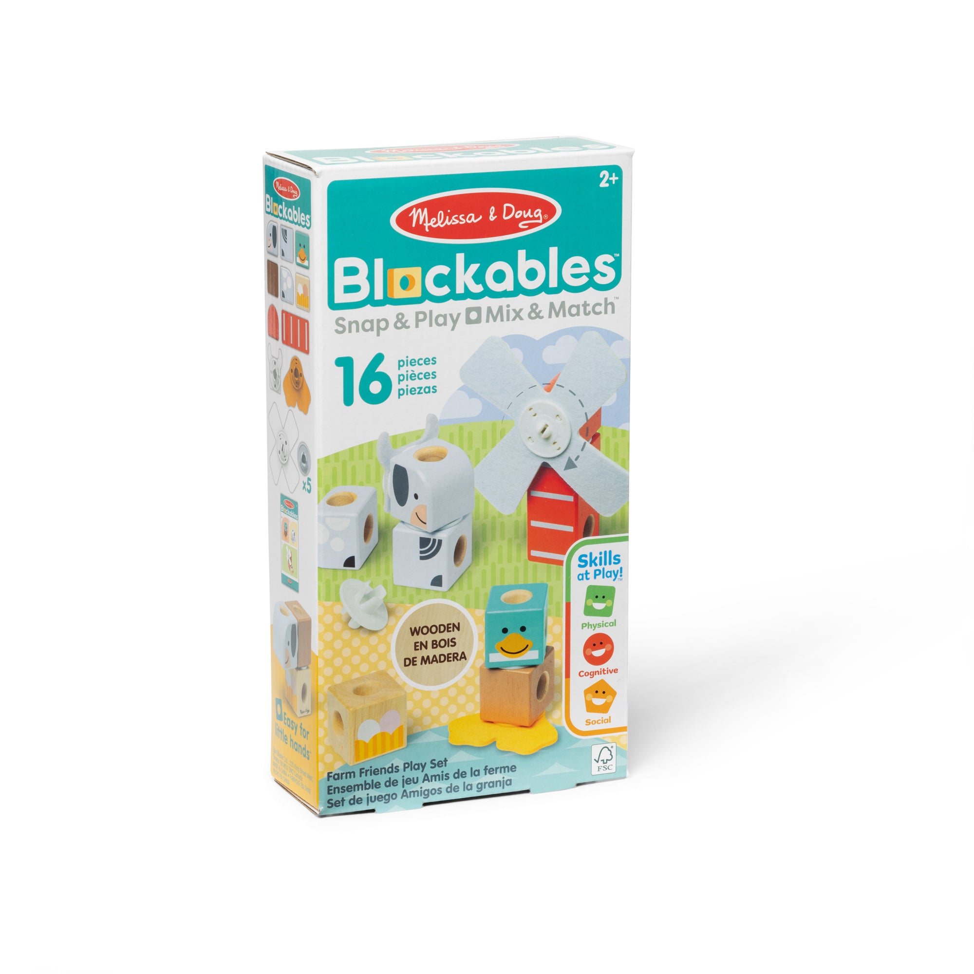 Melissa & Doug Blockables? Farm Friends Play Set - Image 3