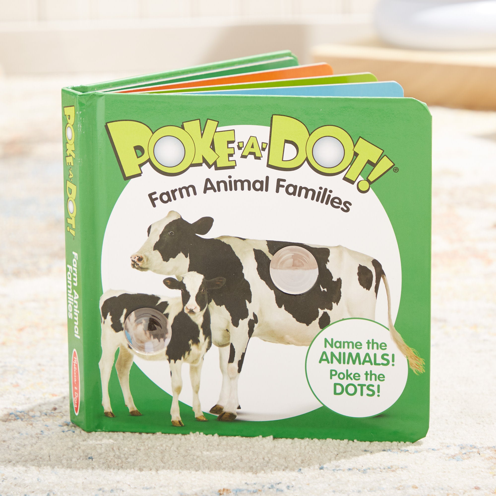 Melissa & Doug Poke-a-Dot: Farm Animal Families Board Book - Image 3