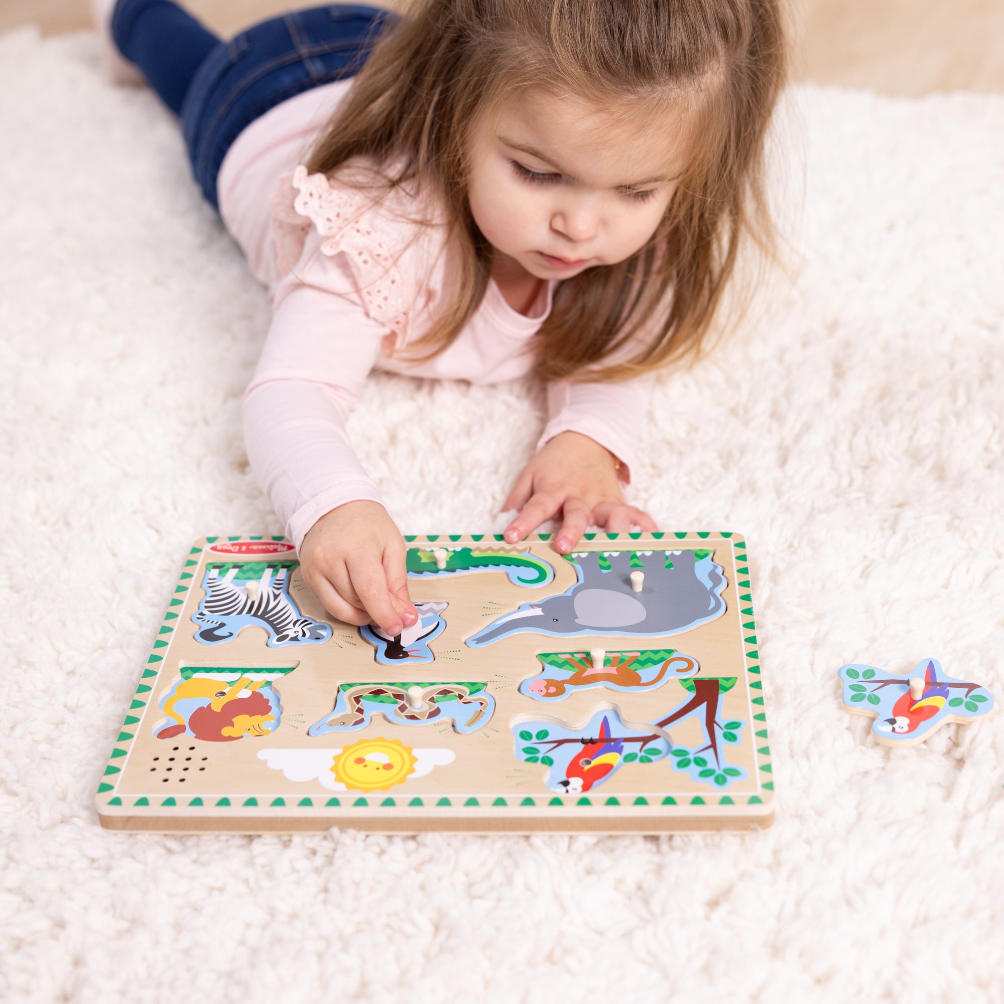 Melissa & Doug Zoo Animals Sound Puzzle - 8 Pieces - Image 10