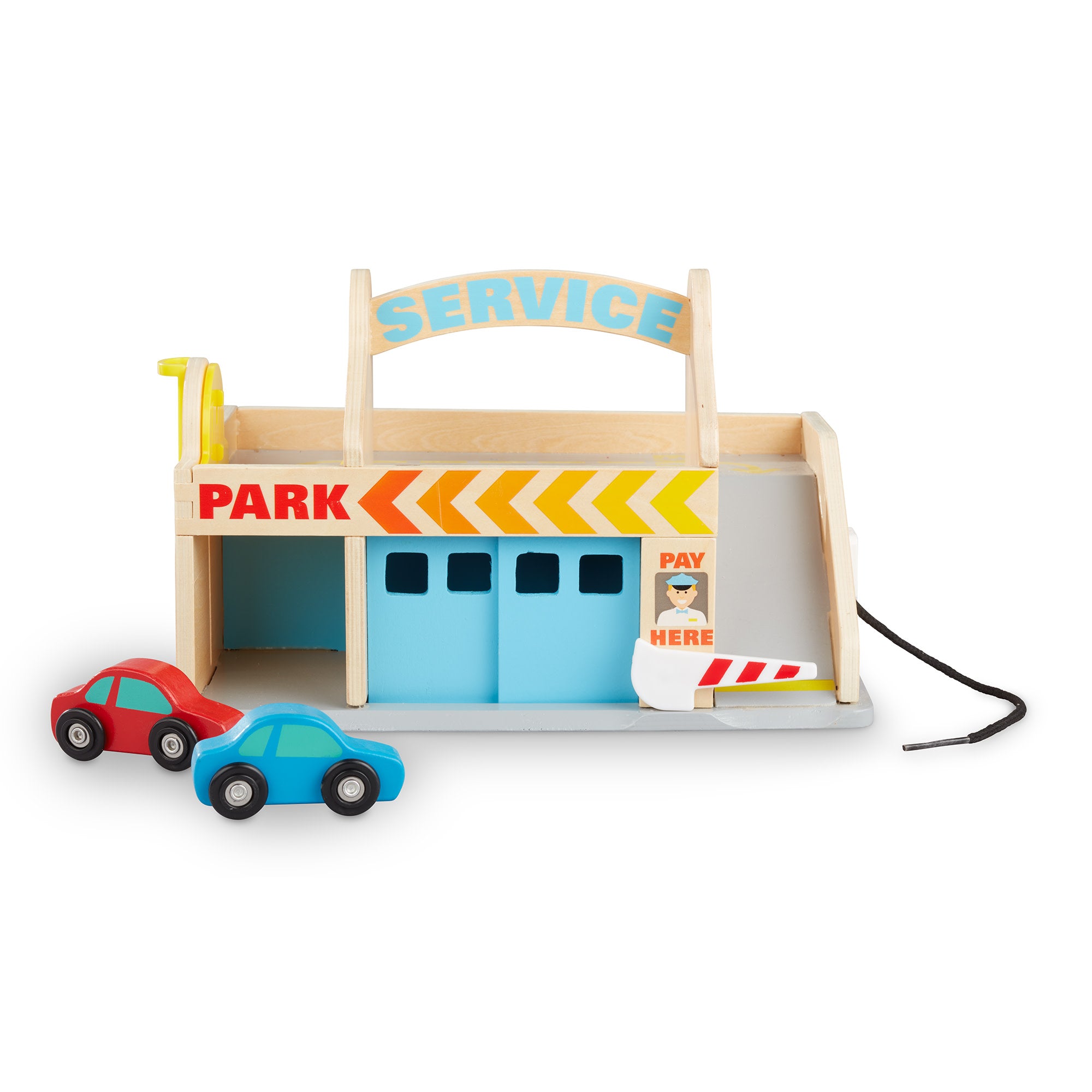 Melissa & Doug Wooden Service Station Parking Garage - Image 4