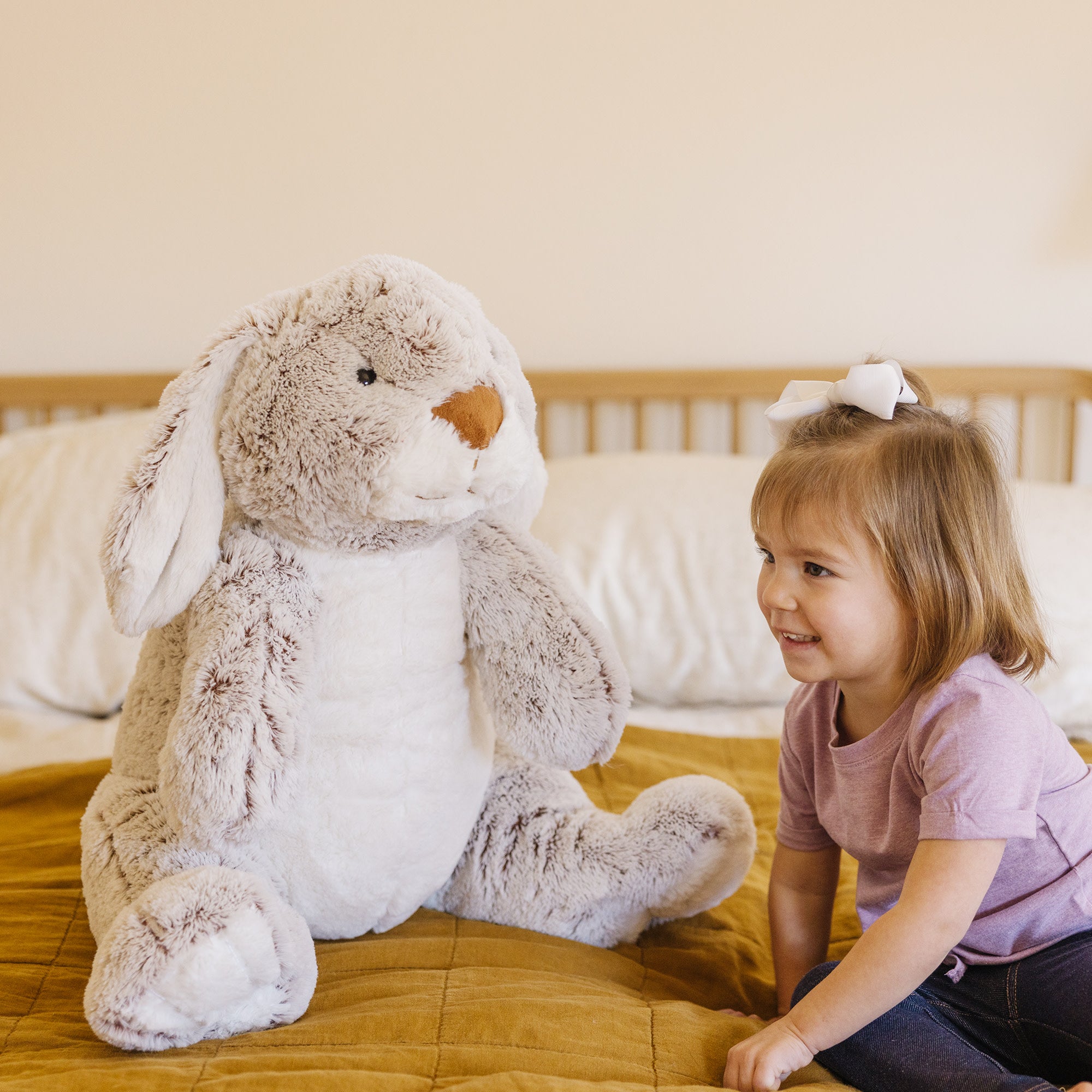 Melissa & Doug Jumbo Burrow Bunny Stuffed Plush Animal - Image 7