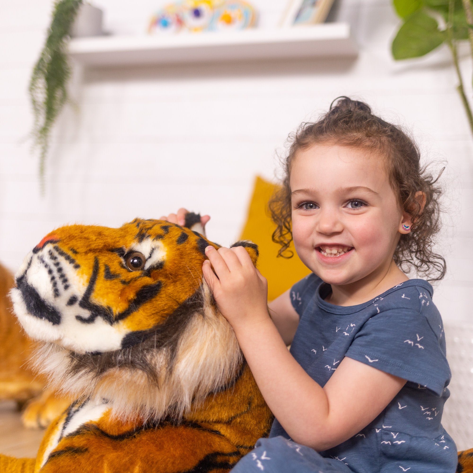 Melissa & Doug Tiger Lifelike Plush Stuffed Animal - Image 5