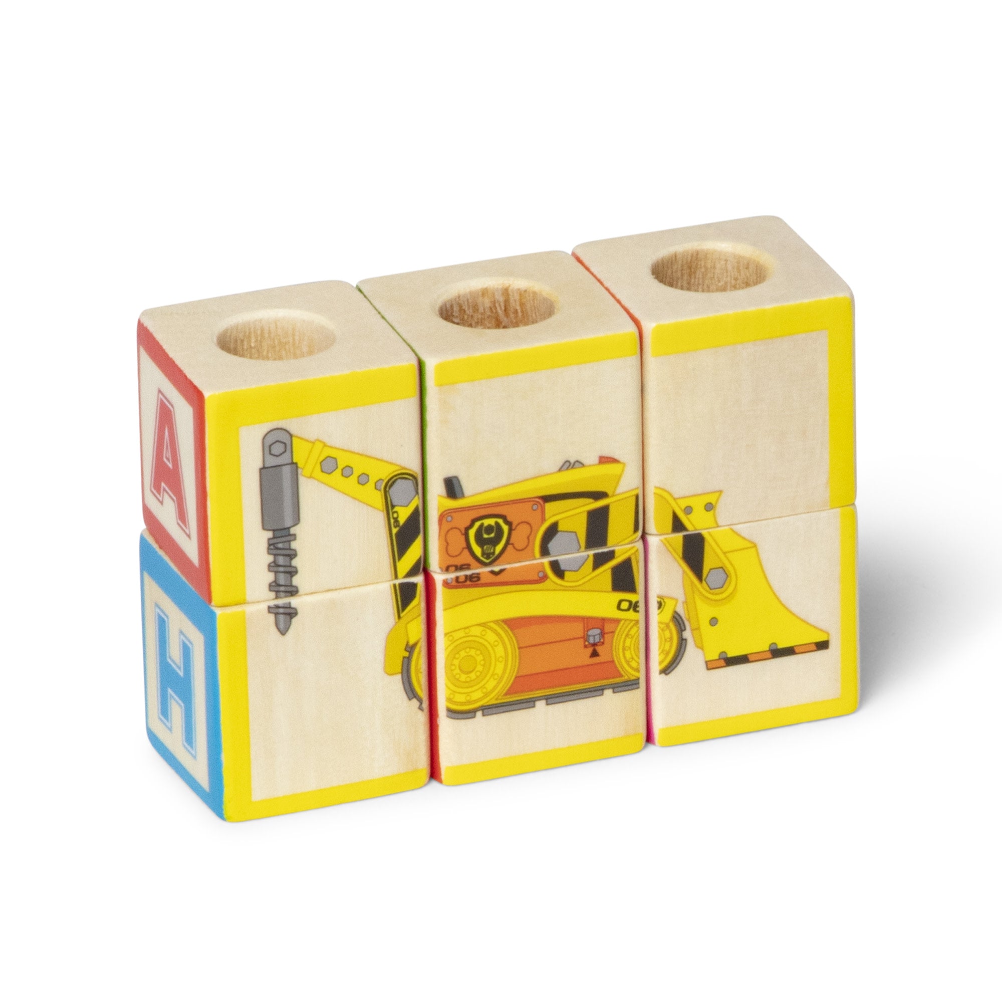 Melissa & Doug PAW Patrol Wooden ABC Block Truck - Image 8