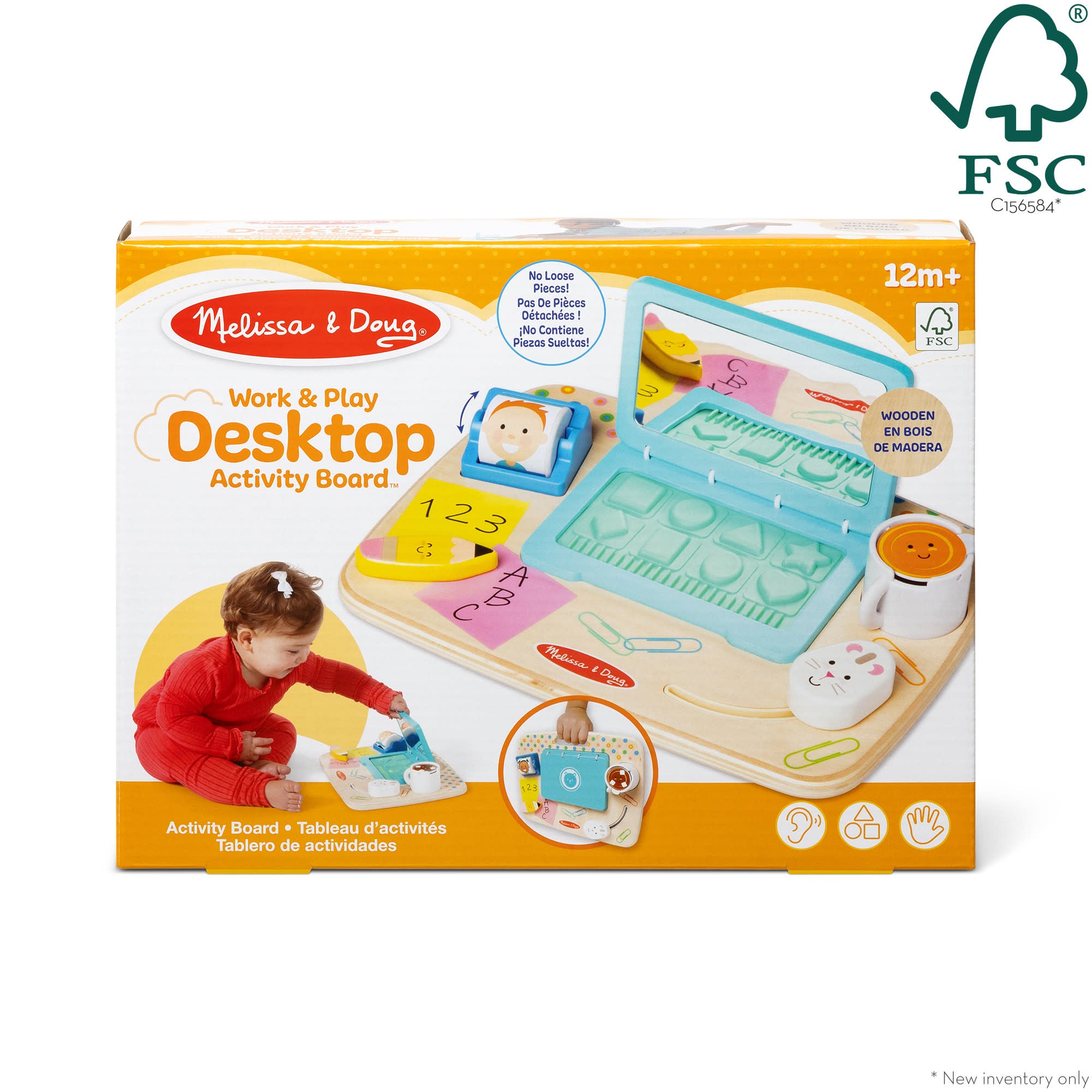 Melissa & Doug Wooden Work & Play Desktop Activity Board - Image 3
