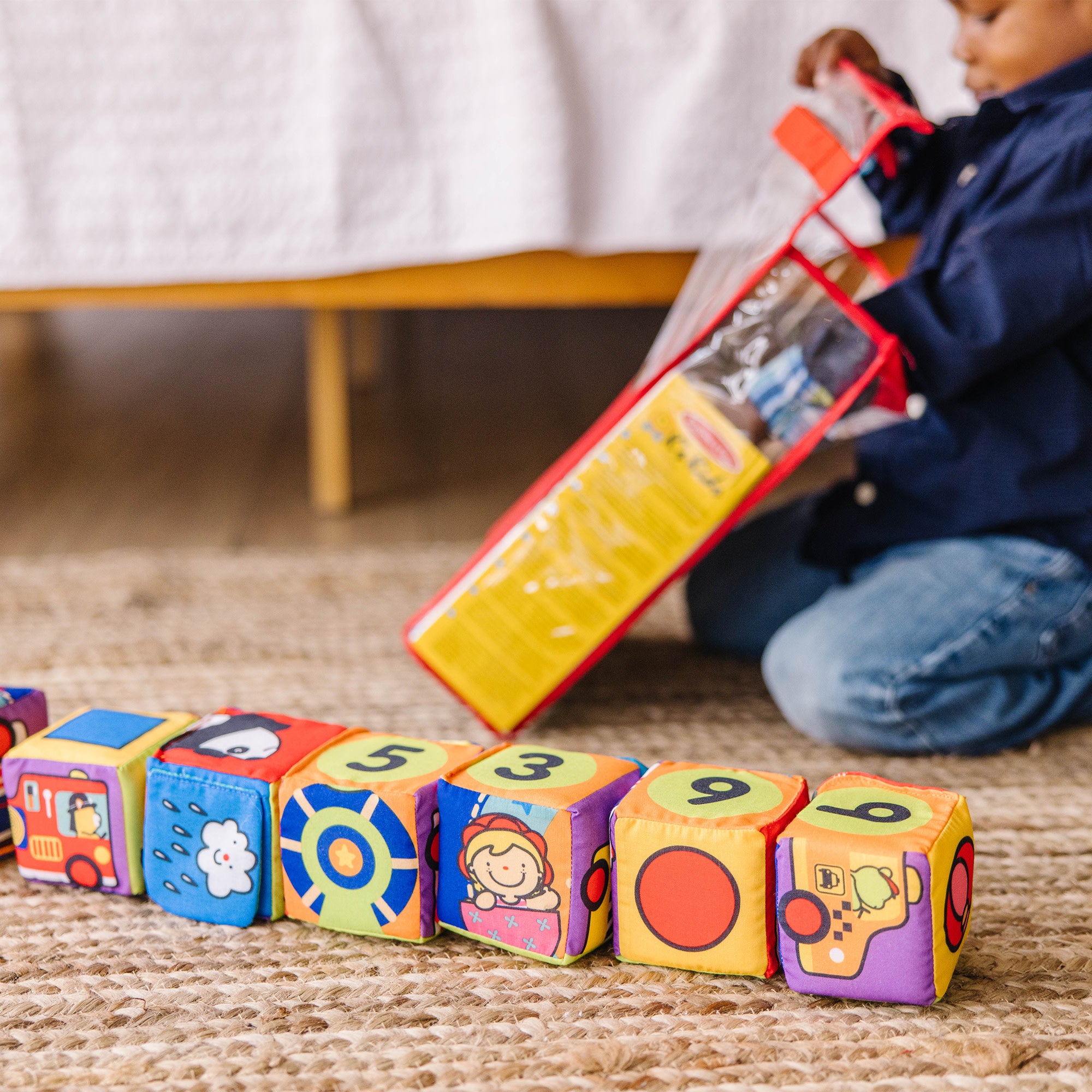 Melissa & Doug K's Kids Match and Build Soft Blocks - Image 8