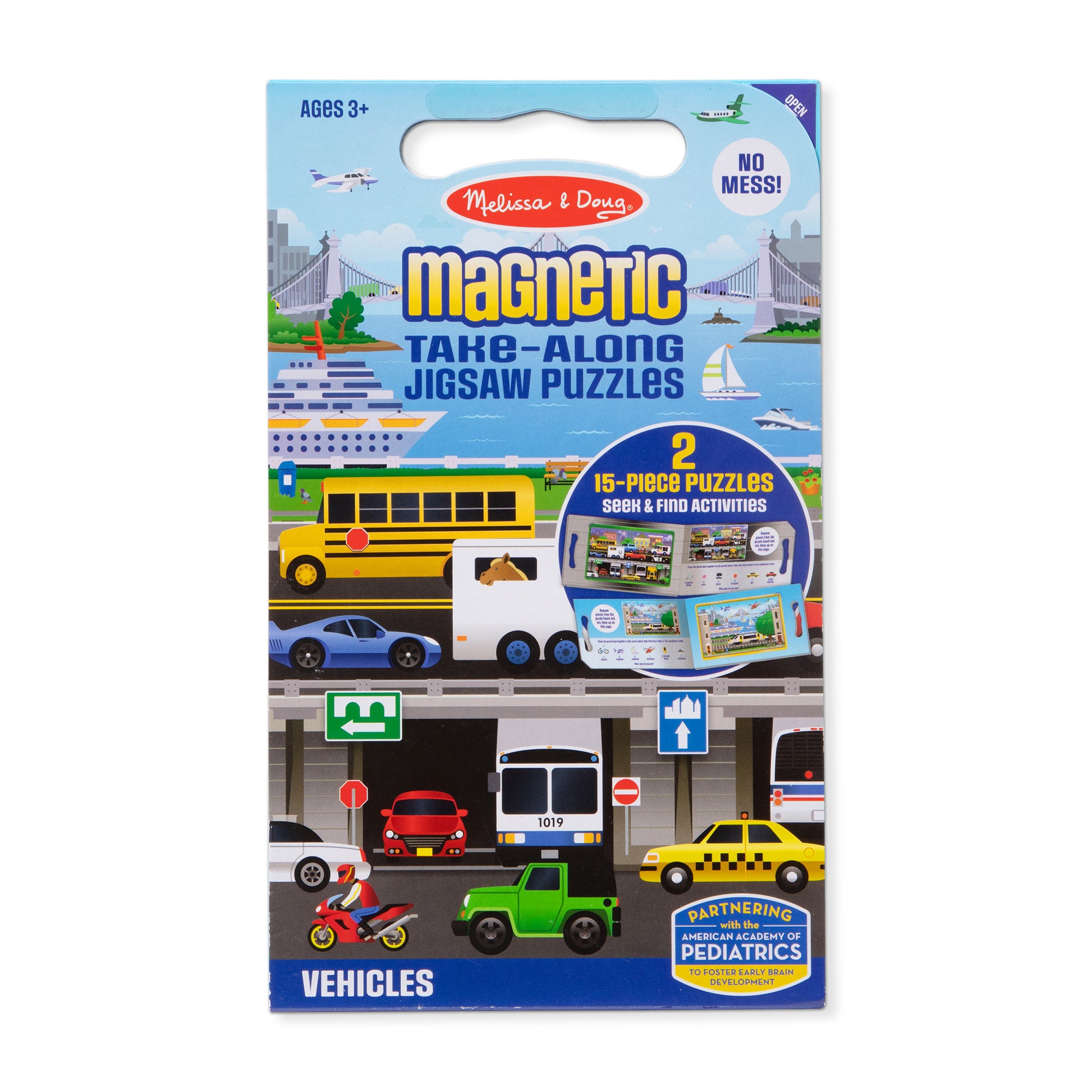 Melissa & Doug Take-Along Magnetic Jigsaw Puzzles ?C Vehicles - Image 3