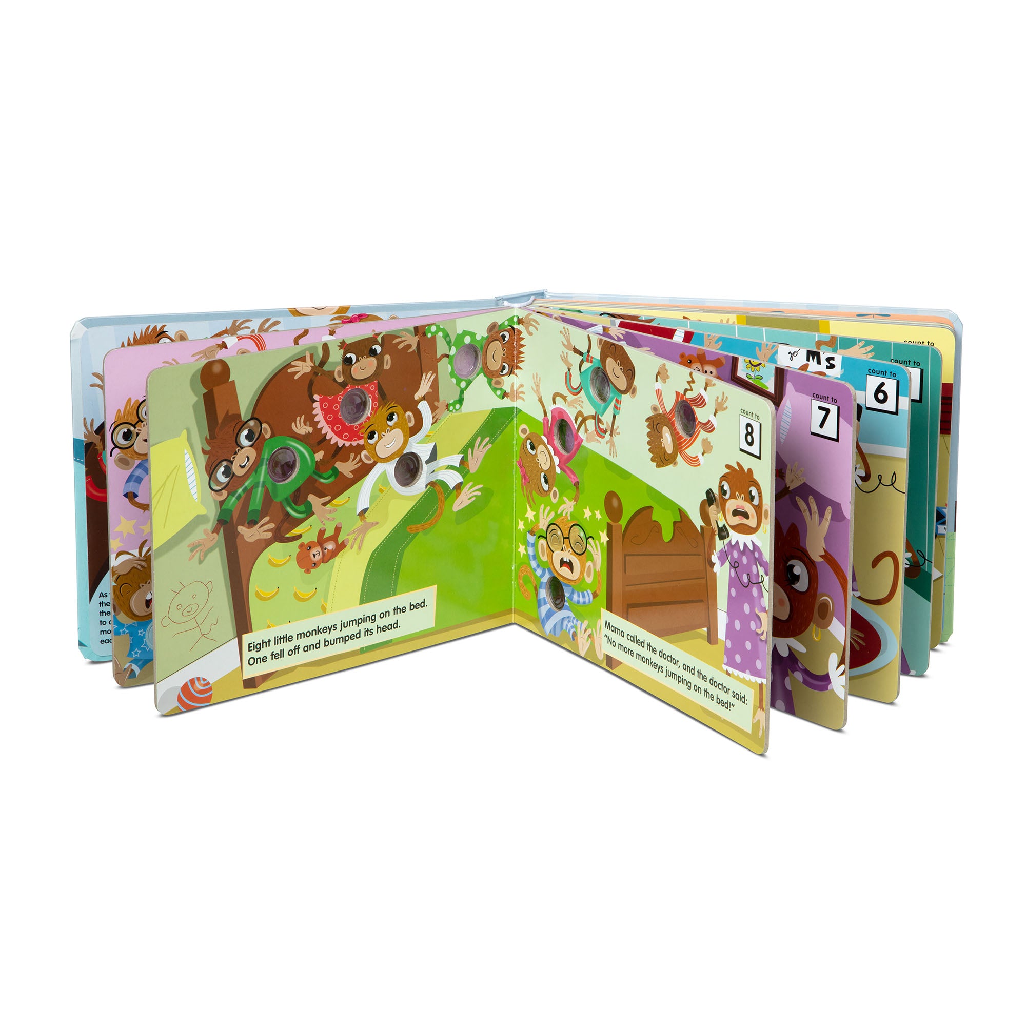 Melissa & Doug Poke-a-Dot: 10 Little Monkeys Board Book - Image 2