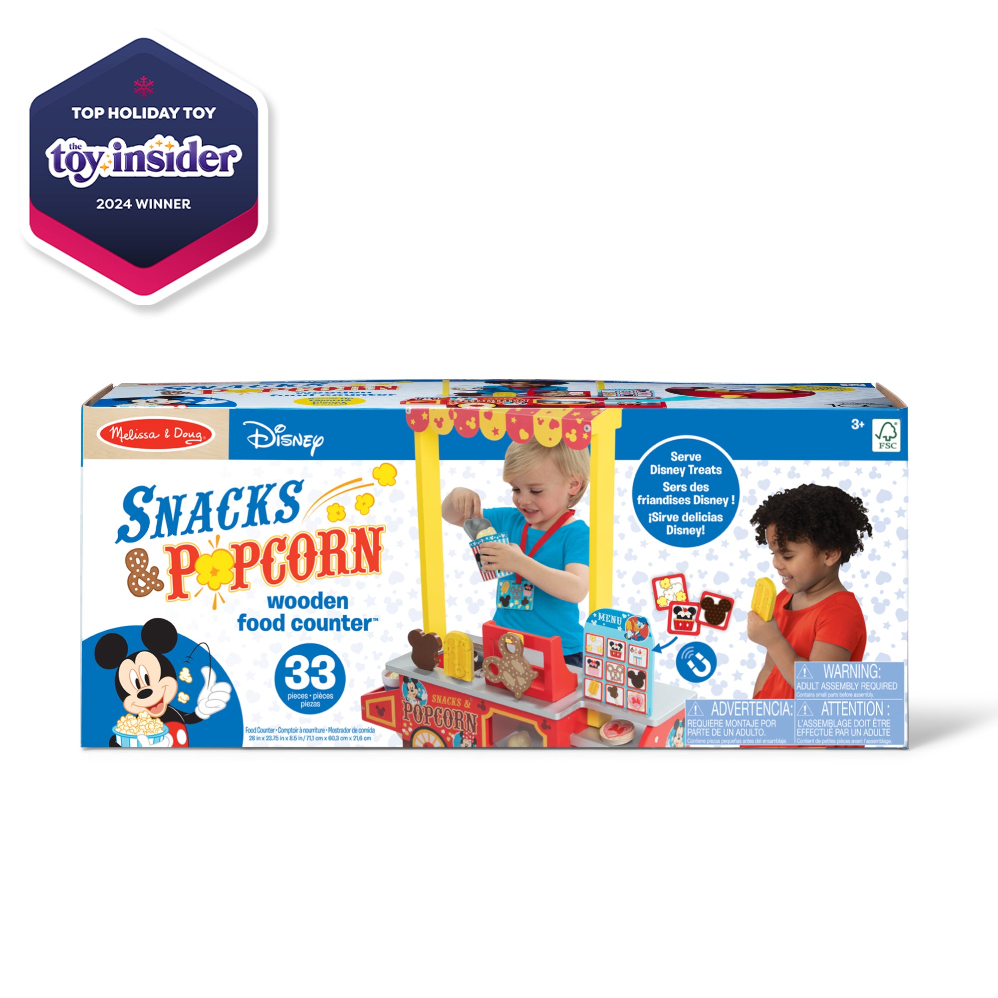 Melissa & Doug Disney Snacks & Popcorn Wooden Food Counter - Image 3